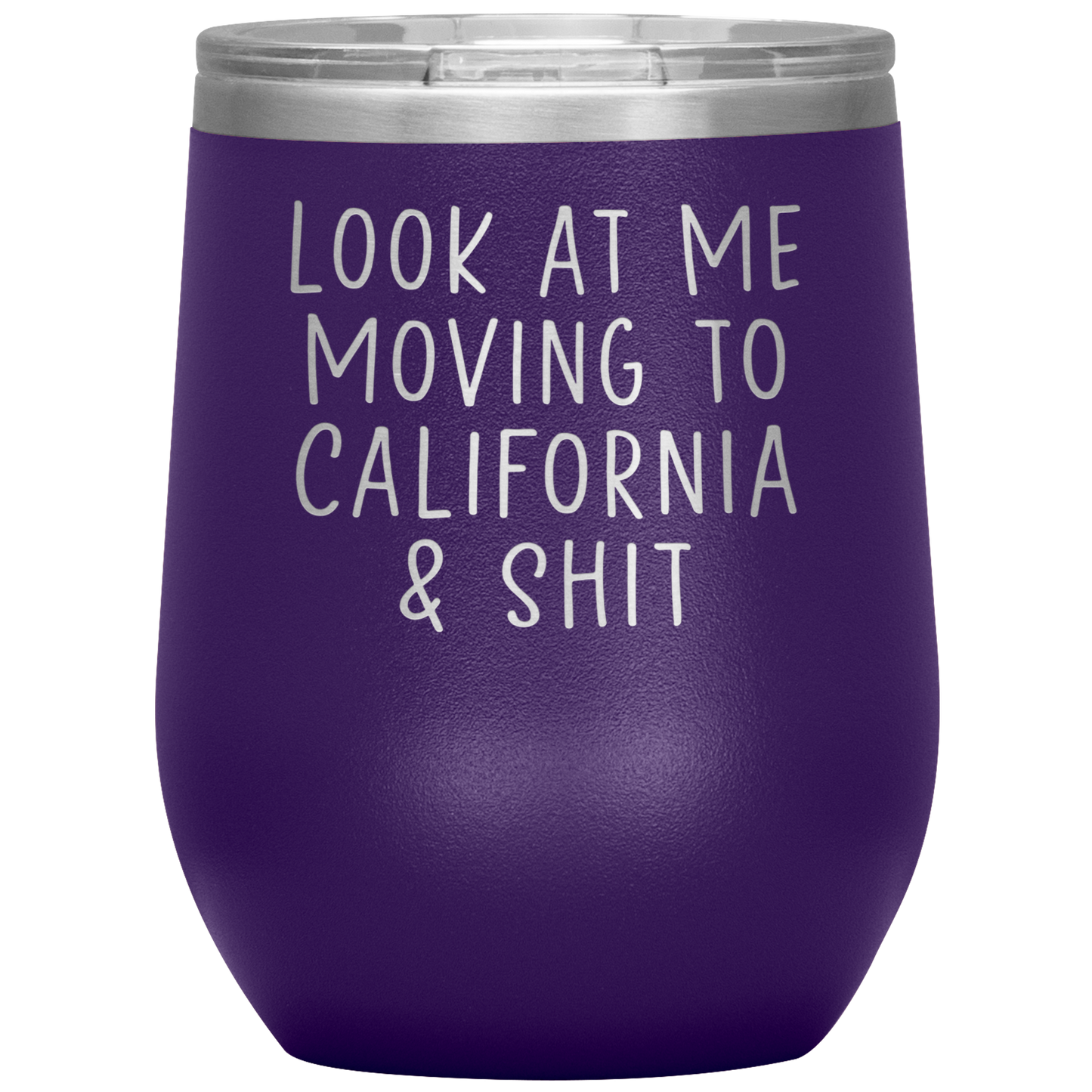 Déménagement à California Wine Tumbler, Déménagement en Californie Cadeaux, Travel Wine Cup, Cadeaux d’anniversaire pour les hommes et les femmes