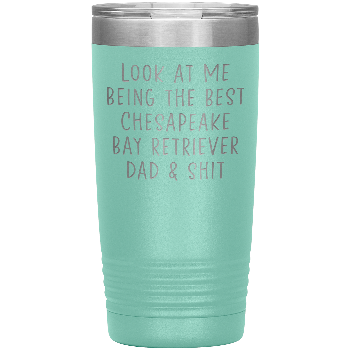 Chesapeake Bay Retriever Dad Tumbler, Funny Travel Coffee Mug, Birthday Gifts for Men and Women