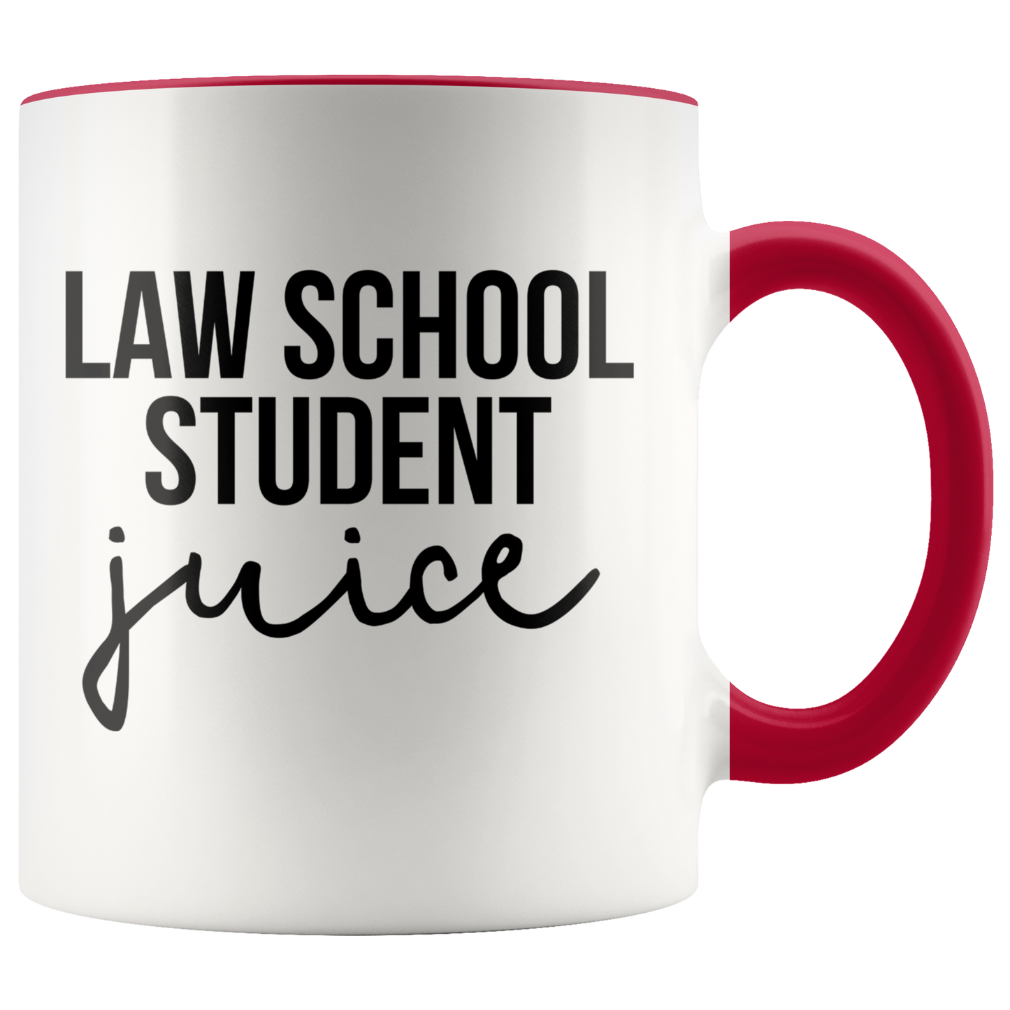 Law School Student Gifts, Coffee Mug, Two Tone Accent Cup, Birthday Gift for Men and Women