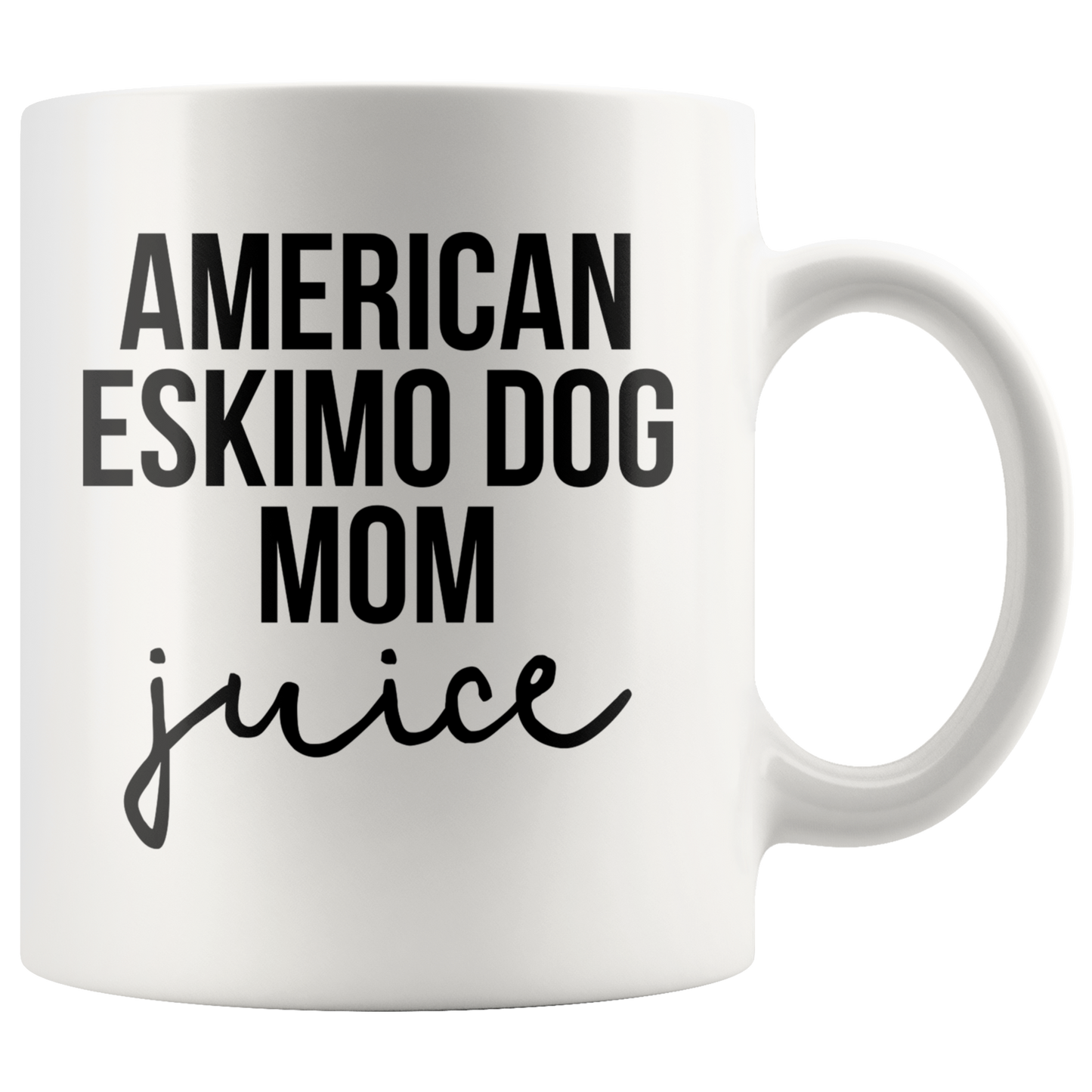 American Eskimo Dog Mom Gifts, American Eskimo Dog Mom Coffee Mug, Two Tone Accent Cup, Birthday Gift for Men and Women