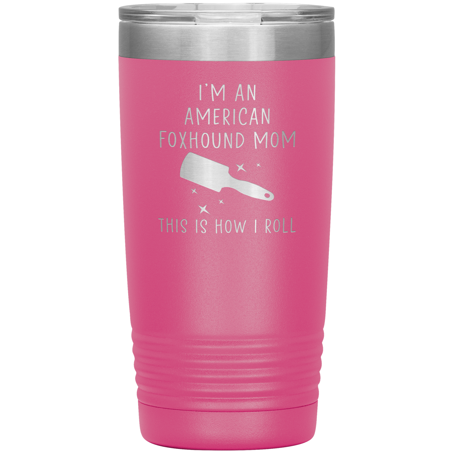 American Foxhound Mom Tumbler, Funny Travel Coffee Mug, Birthday Gifts for Men and Women