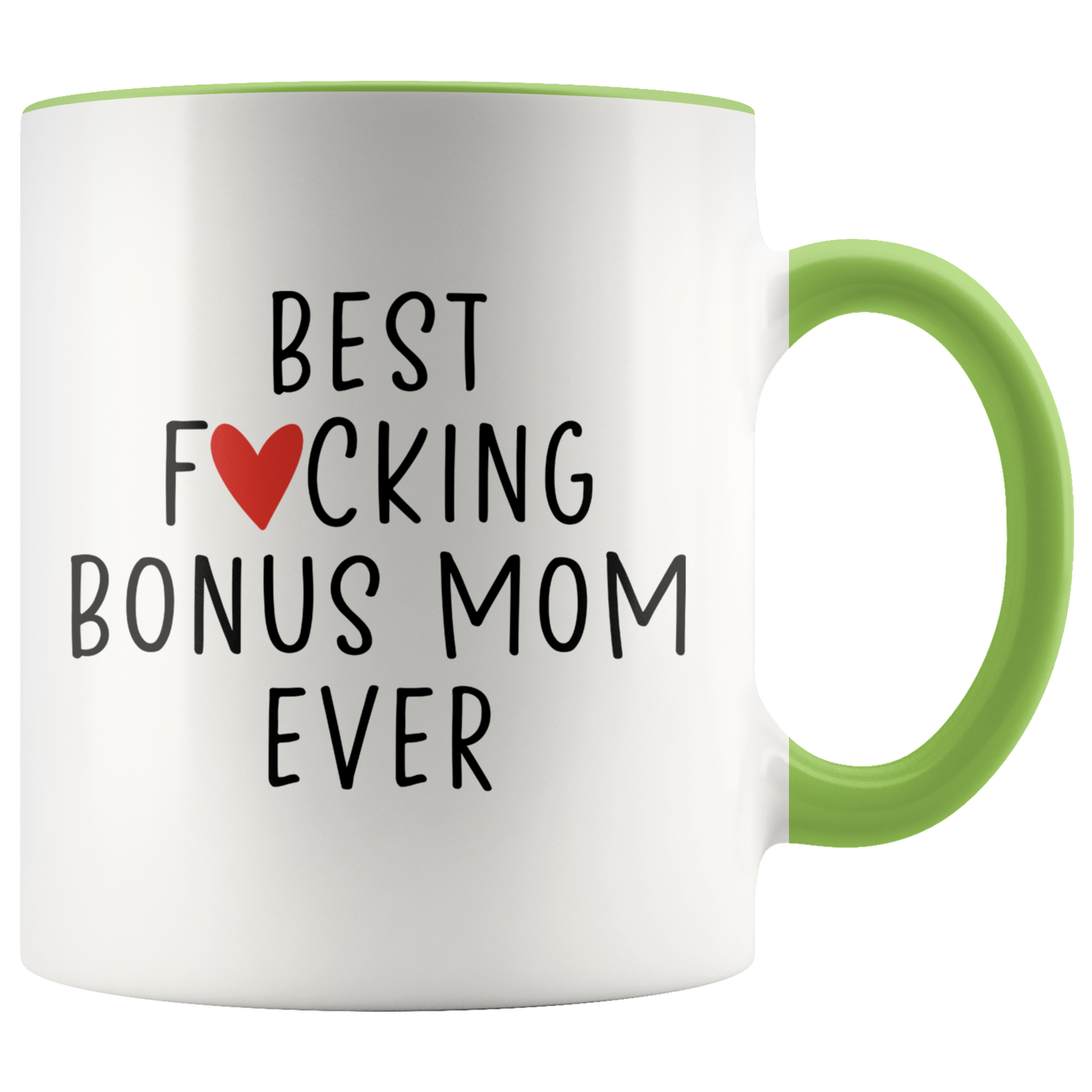 Bonus Mom Gifts, Coffee Mug, Two Tone Accent Cup, Birthday Gift for Men and Women