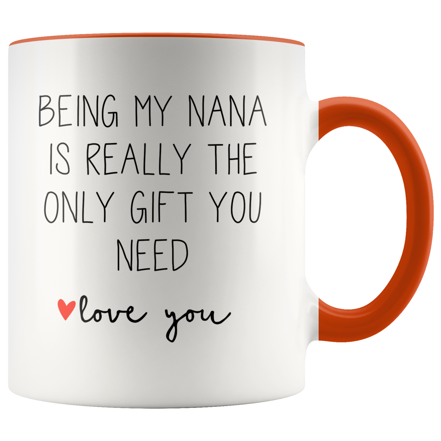 Nana Gifts, Coffee Mug, Two Tone Accent Cup, Birthday Gift for Men and Women