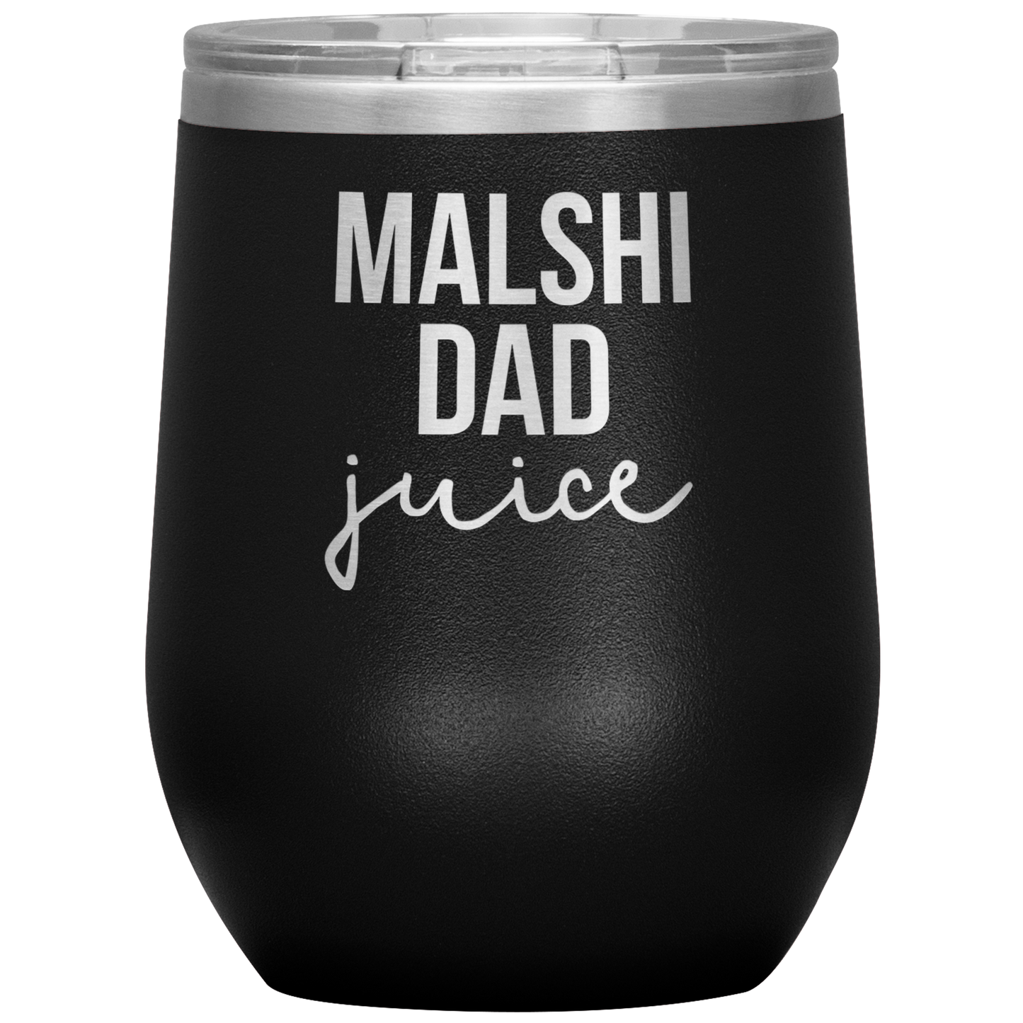 Malshi Dad Wine Tumbler, Malshi Dad Gifts, Travel Wine Cup, Birthday Gifts for Men and Women