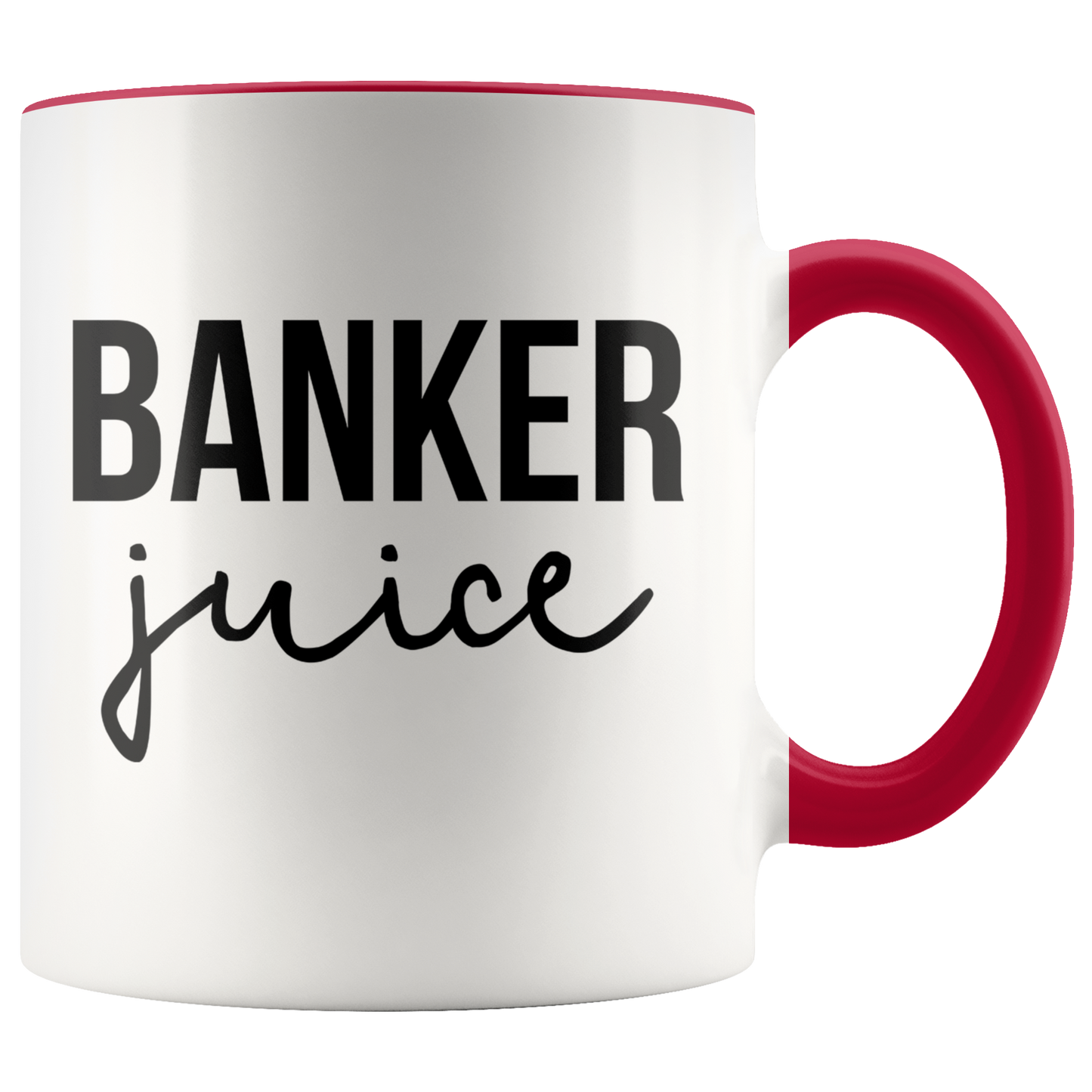 Banker Gifts, Coffee Mug, Two Tone Accent Cup, Birthday Gift for Men and Women