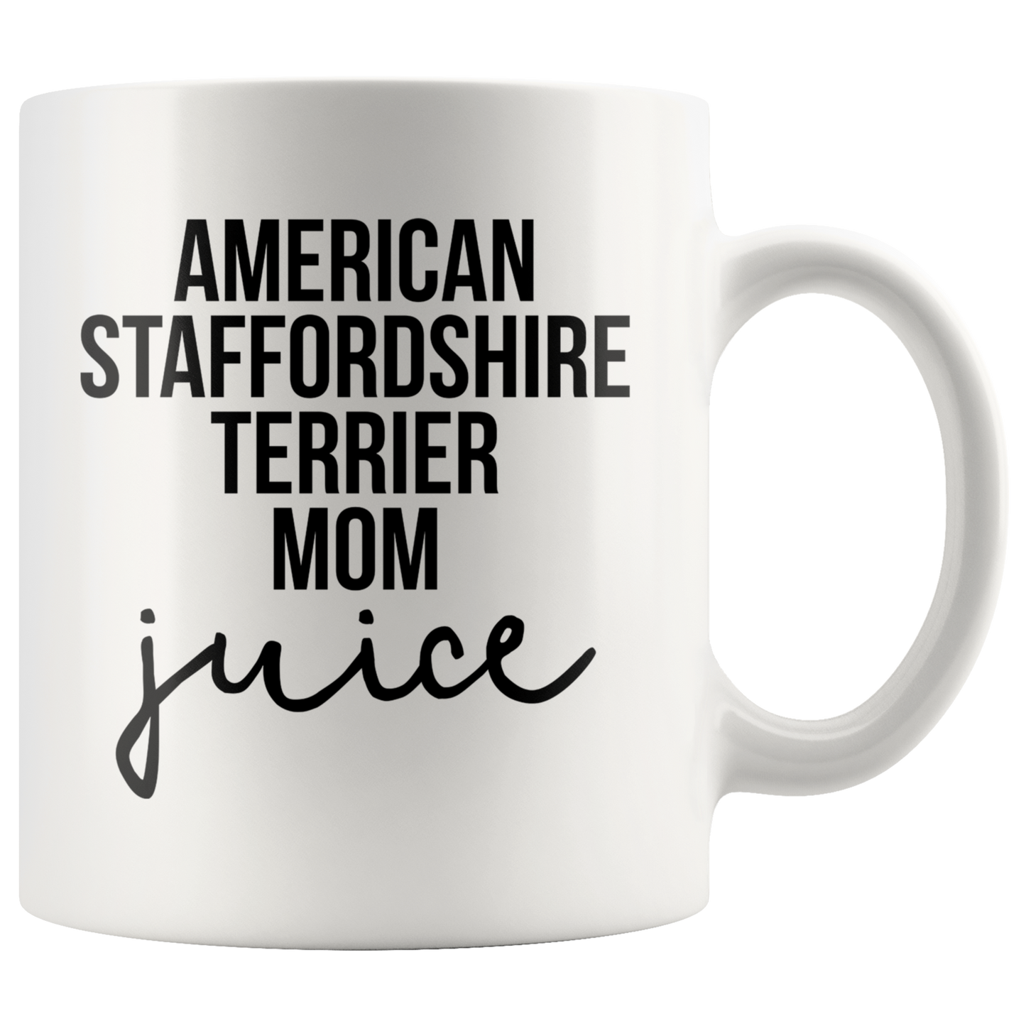 American Staffordshire Terrier Mom Gifts, Coffee Mug, Two Tone Accent Cup, Birthday Gift for Men and Women