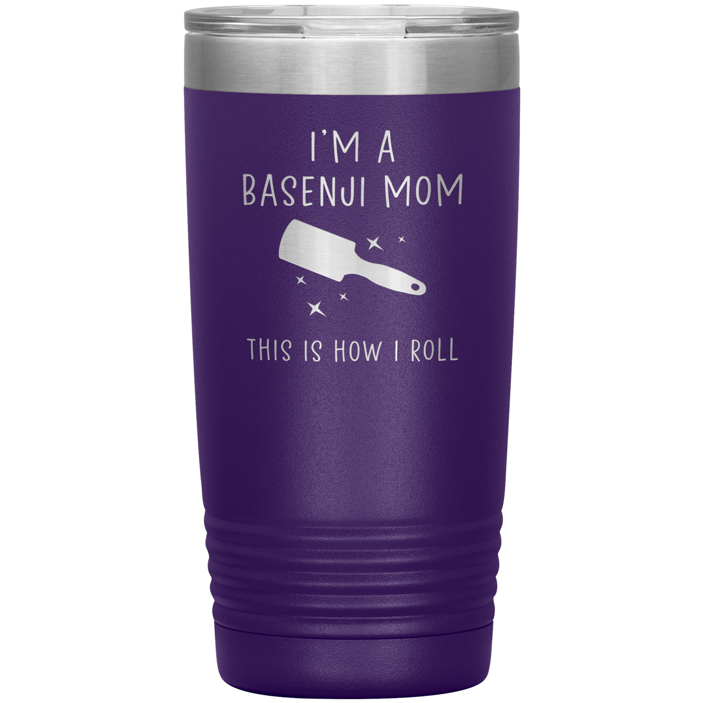 Basenji Mom Tumbler, Funny Travel Coffee Mug, Birthday Gifts for Men and Women