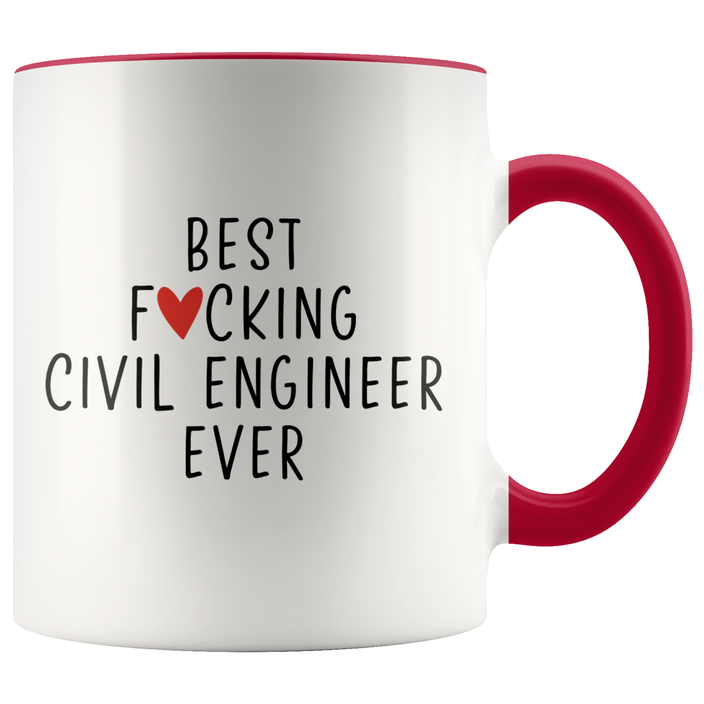 Civil engineer Gifts, Coffee Mug, Two Tone Accent Cup, Birthday Gift for Men and Women