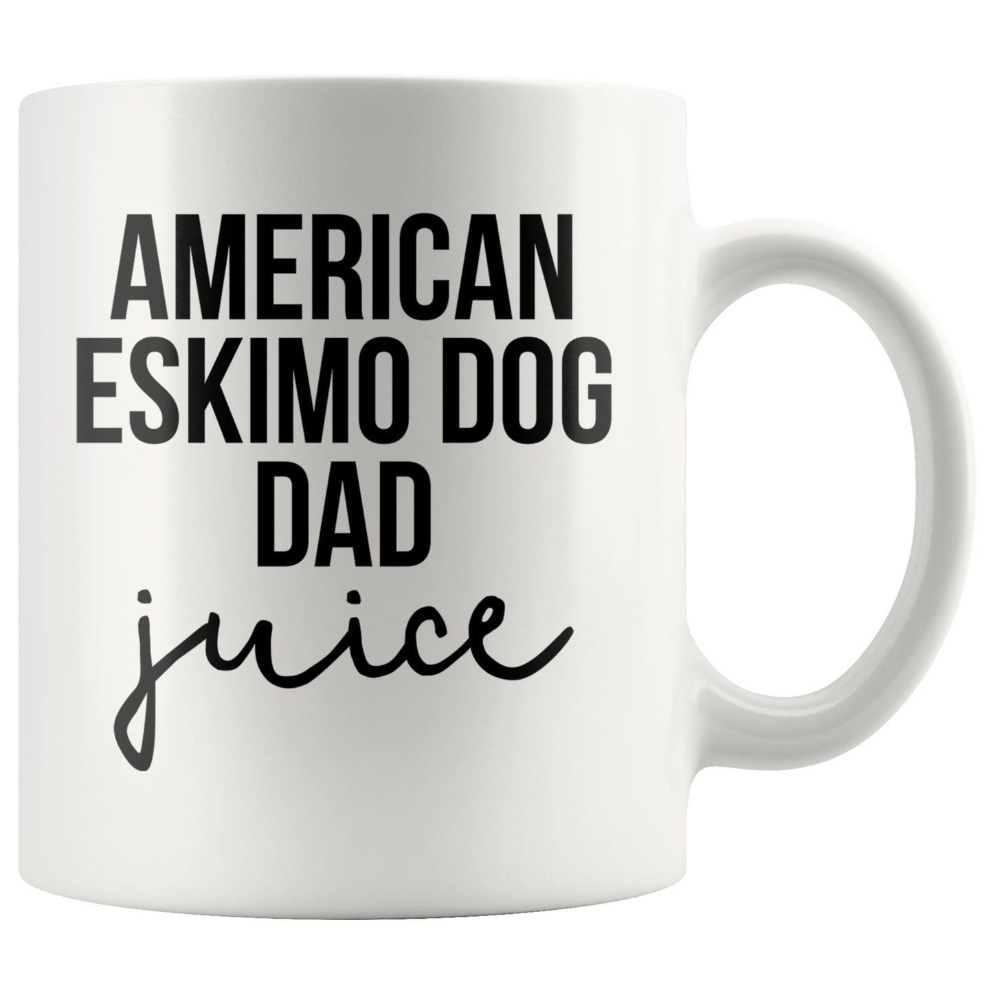 American Eskimo Dog Dad Gifts, Coffee Mug, Two Tone Accent Cup, Birthday Gift for Men and Women