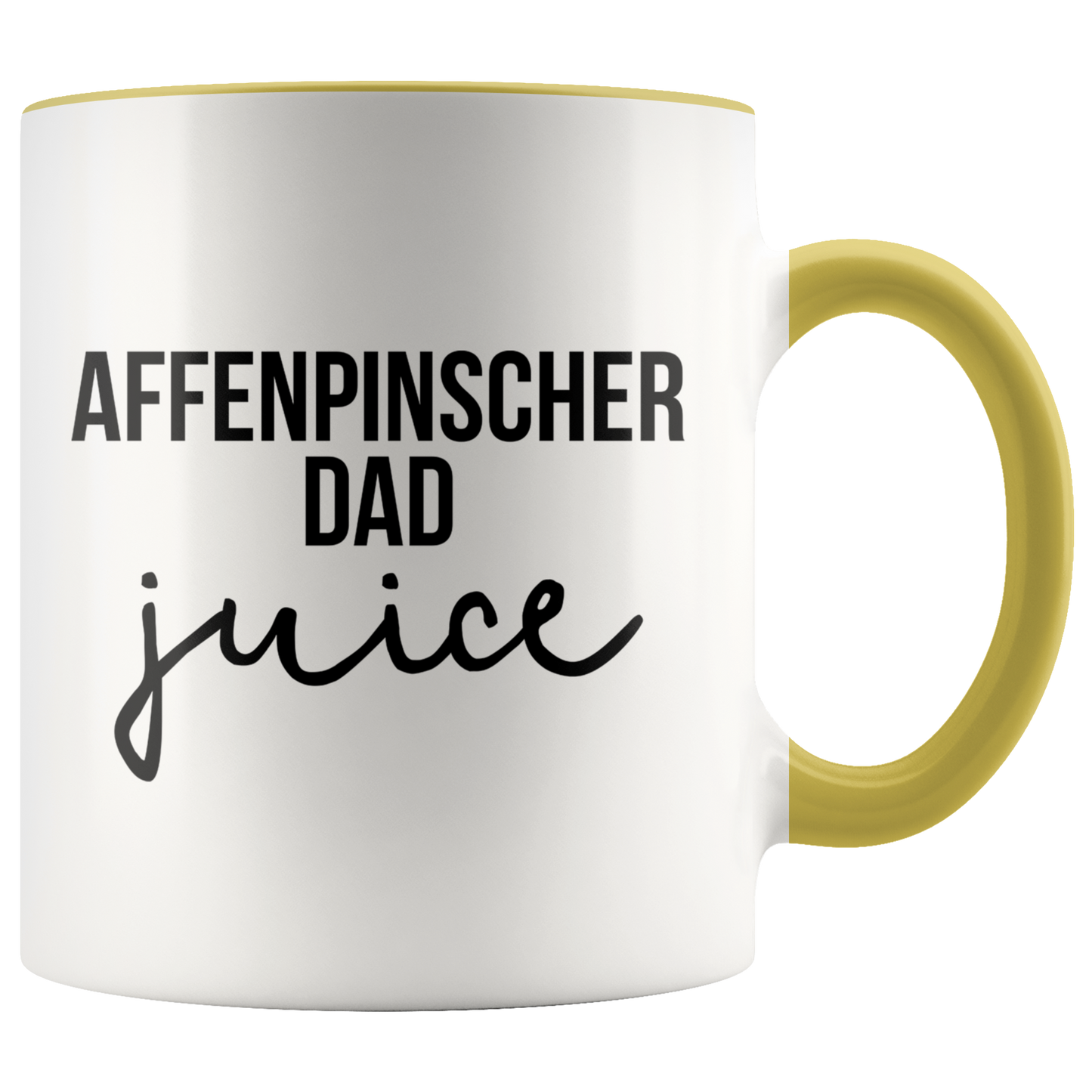 Affenpinscher Dad Gifts, Affenpinscher Dad Coffee Mug, Two Tone Accent Cup, Birthday Gift for Men and Women