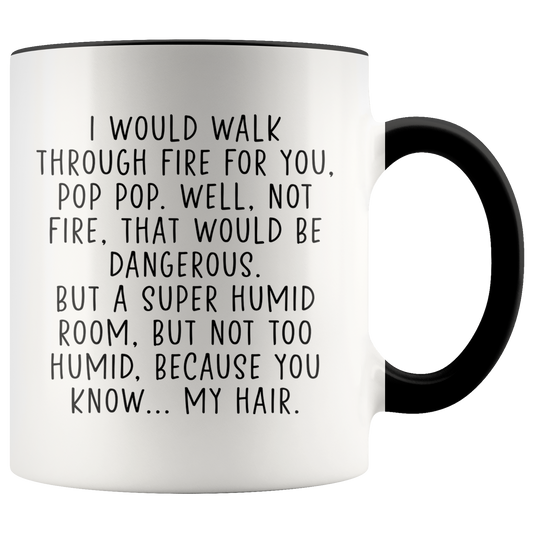 Pop Pop Gifts, Coffee Mug, Two Tone Accent Cup, Birthday Gift for Men and Women