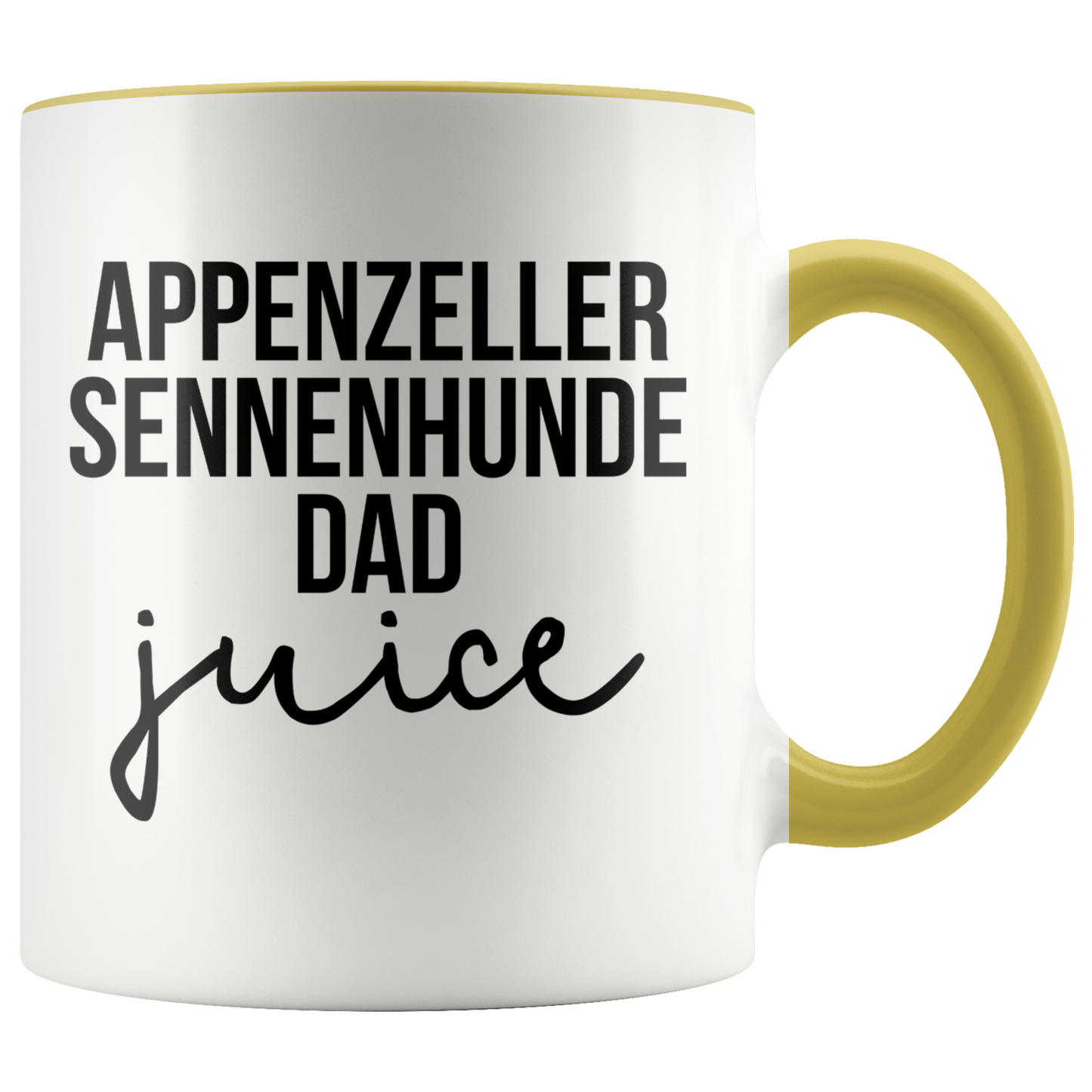 Appenzeller Sennenhunde Dad Gifts, Coffee Mug, Two Tone Accent Cup, Birthday Gift for Men and Women