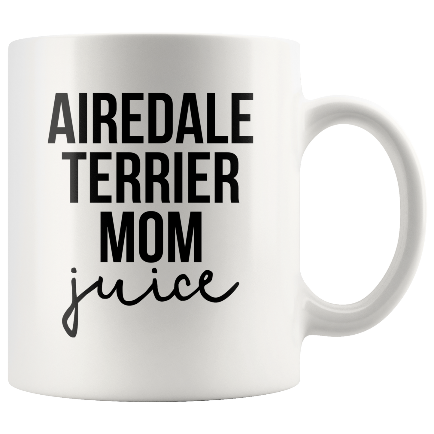 Airedale Terrier Mom Gifts, Coffee Mug, Two Tone Accent Cup, Birthday Gift for Men and Women