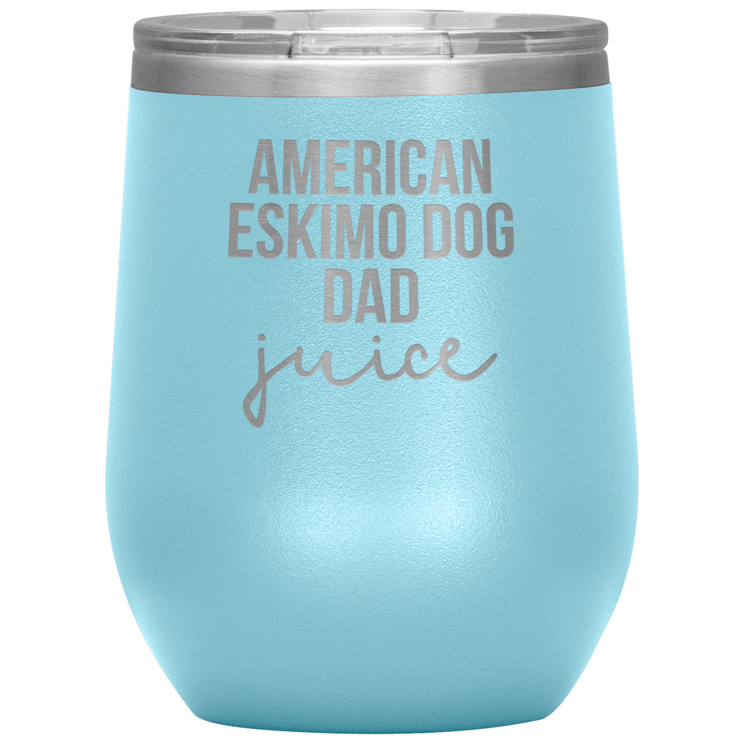 American Eskimo Dog Dad Wine Tumbler, Funny Travel Wine Cup, Birthday Gifts for Men and Women