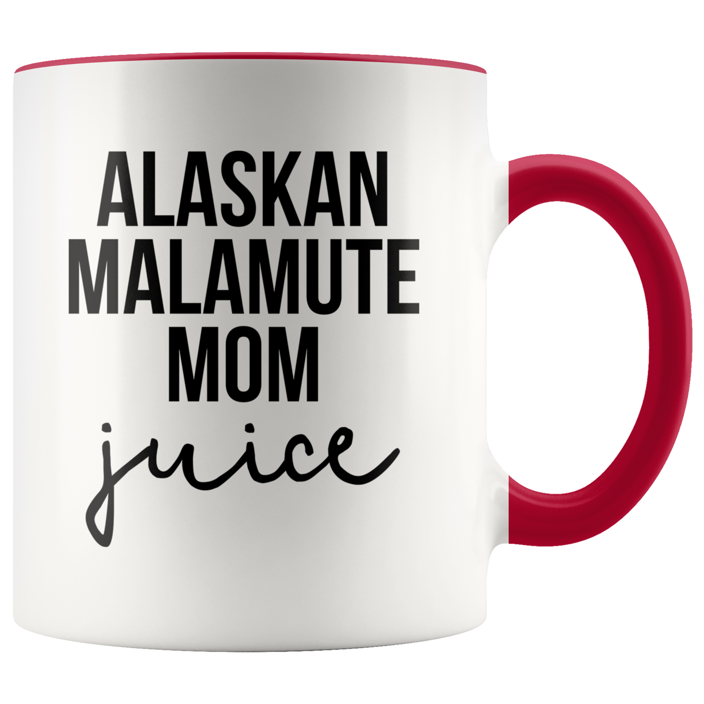 Alaskan Malamute Mom Gifts, Coffee Mug, Two Tone Accent Cup, Birthday Gift for Men and Women