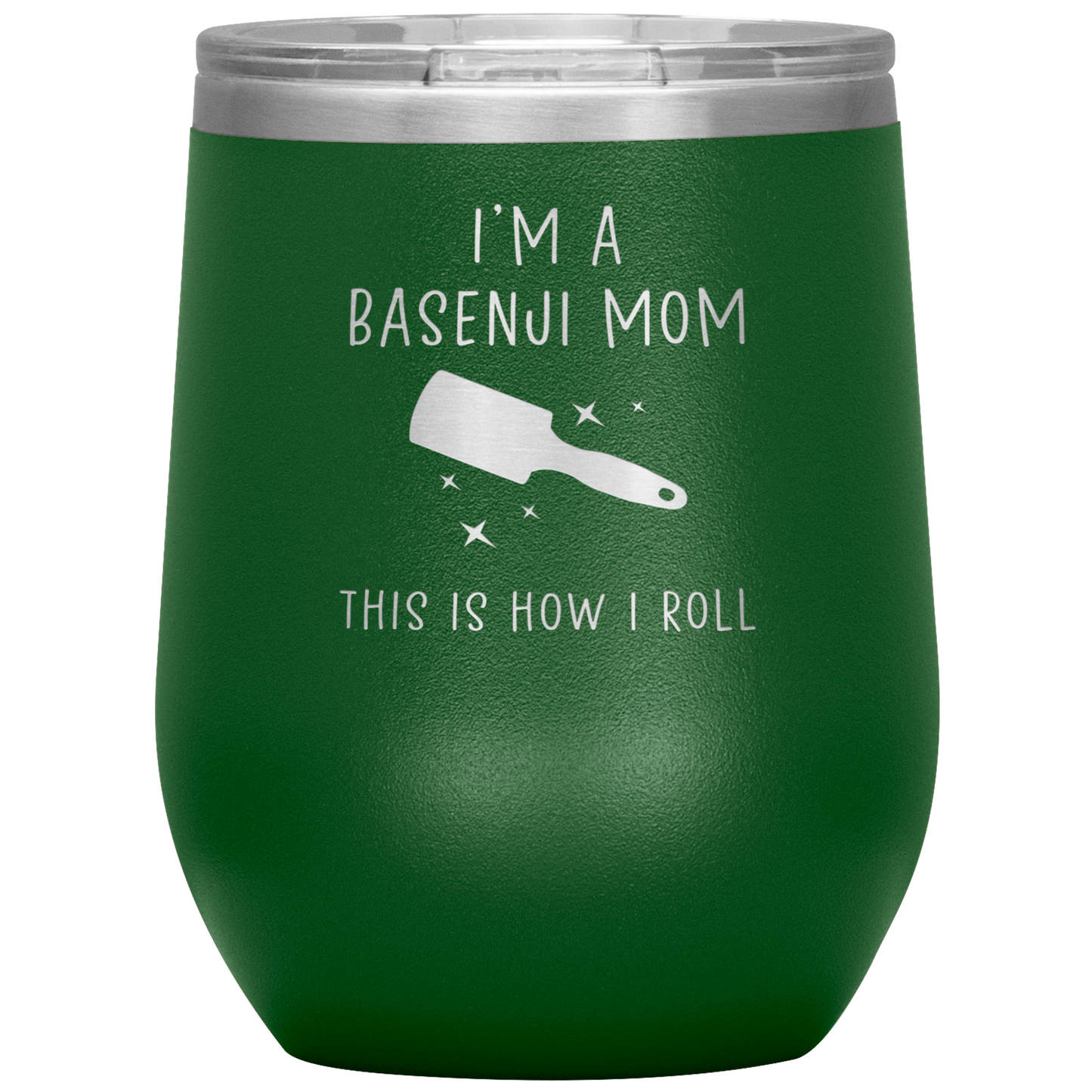 Basenji Mom Wine Tumbler, Funny Travel Wine Cup, Birthday Gifts for Men and Women