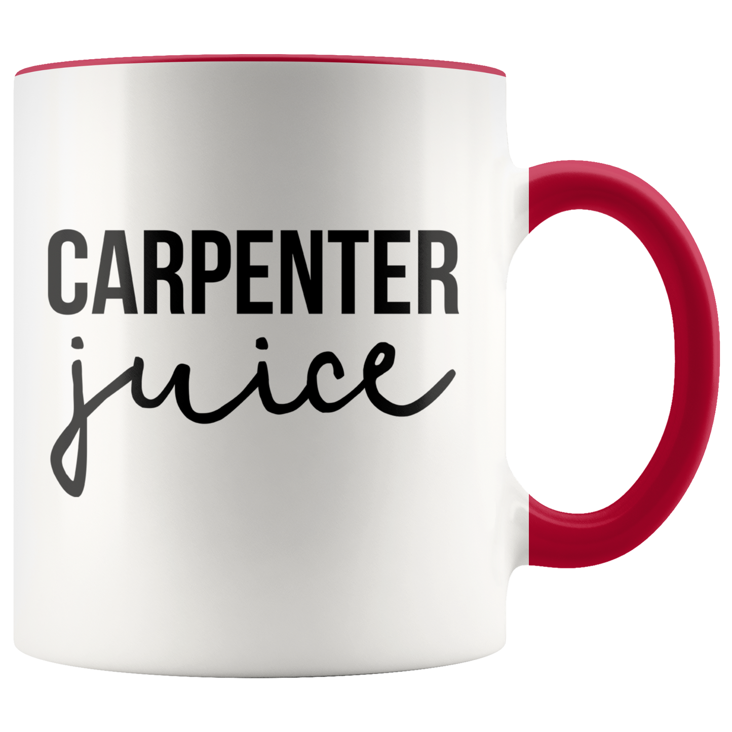 Carpenter Gifts, Coffee Mug, Two Tone Accent Cup, Birthday Gift for Men and Women