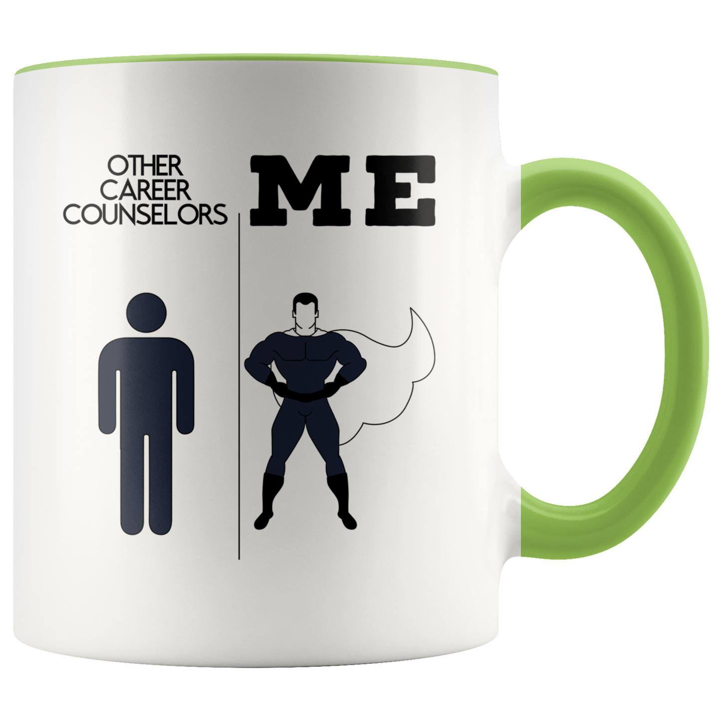 Career counselor Gifts, Coffee Mug, Two Tone Accent Cup, Birthday Gift for Men and Women