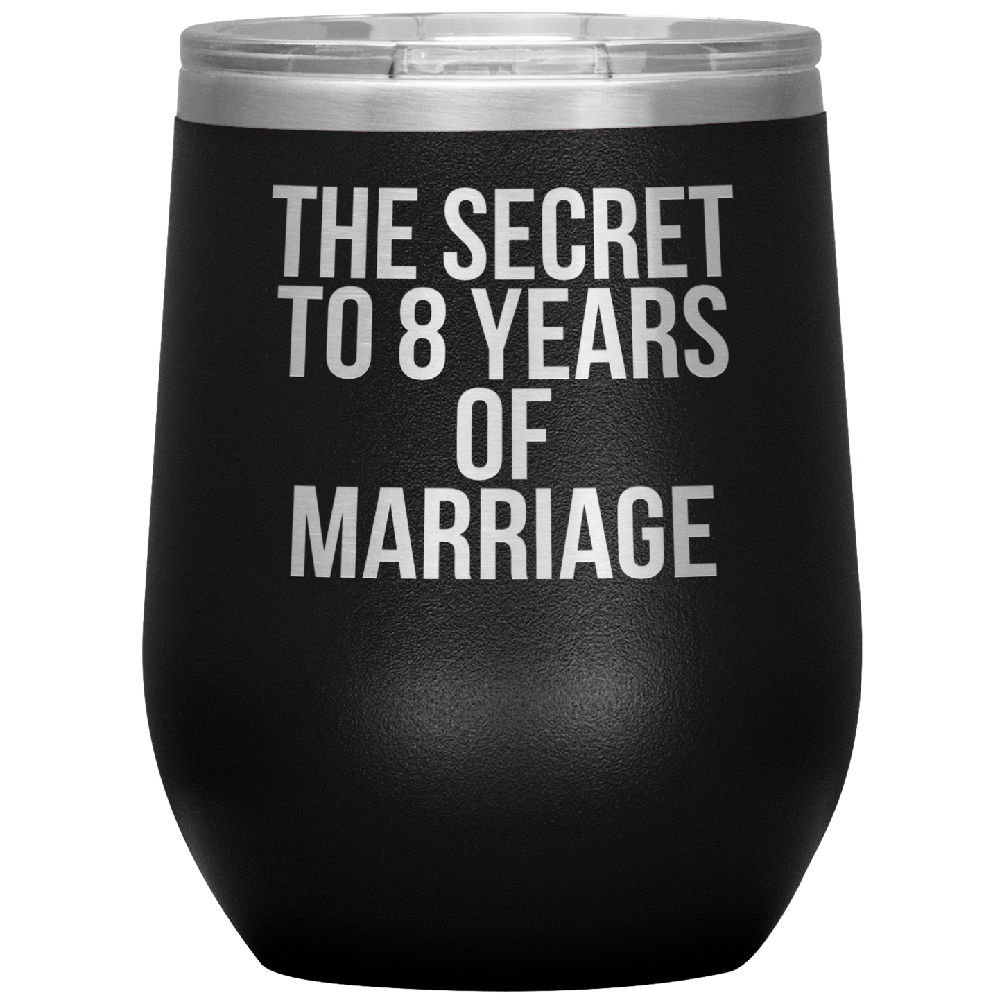 8th Anniversary Gifts, 8 Year Anniversary Wine Cup, 8th Anniversary Wine Tumbler, Gifts for Men and Women