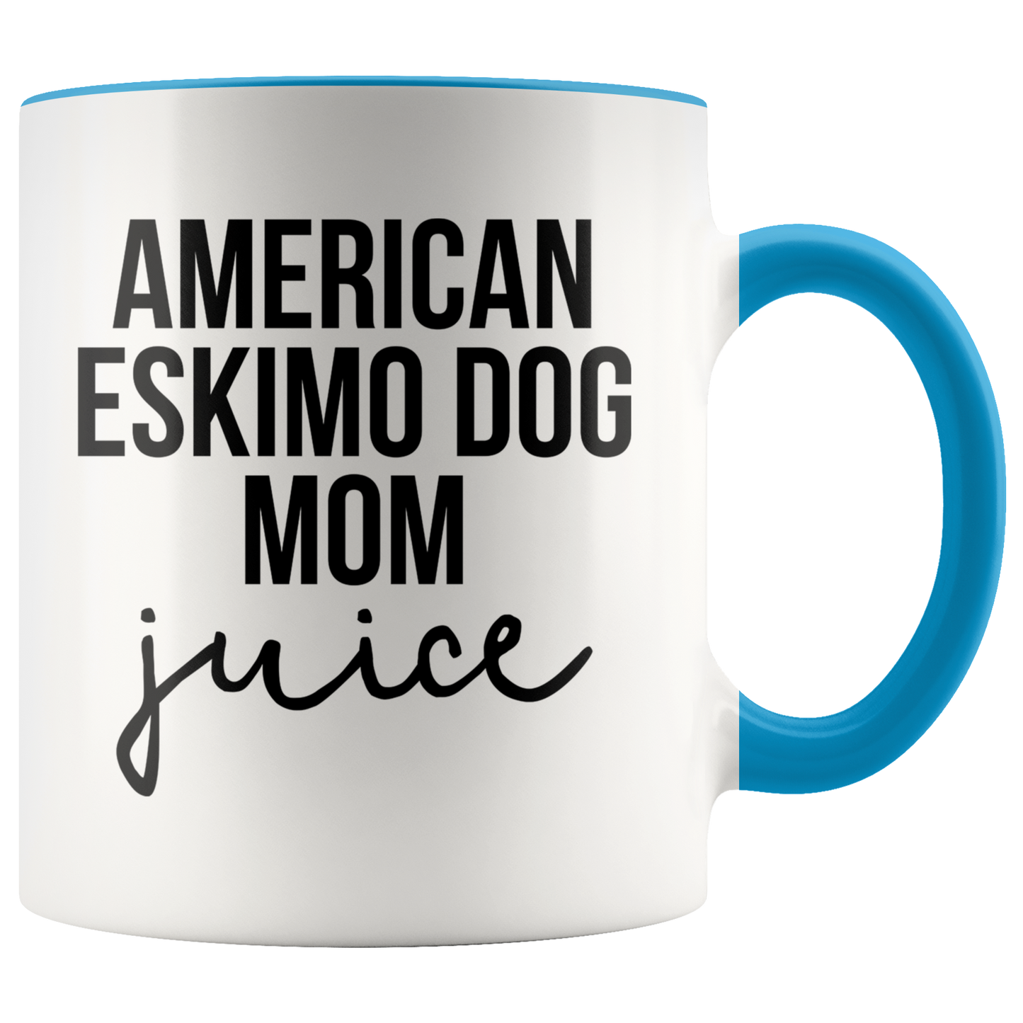 American Eskimo Dog Mom  Gifts, Coffee Mug, Two Tone Accent Cup, Birthday Gift for Men and Women