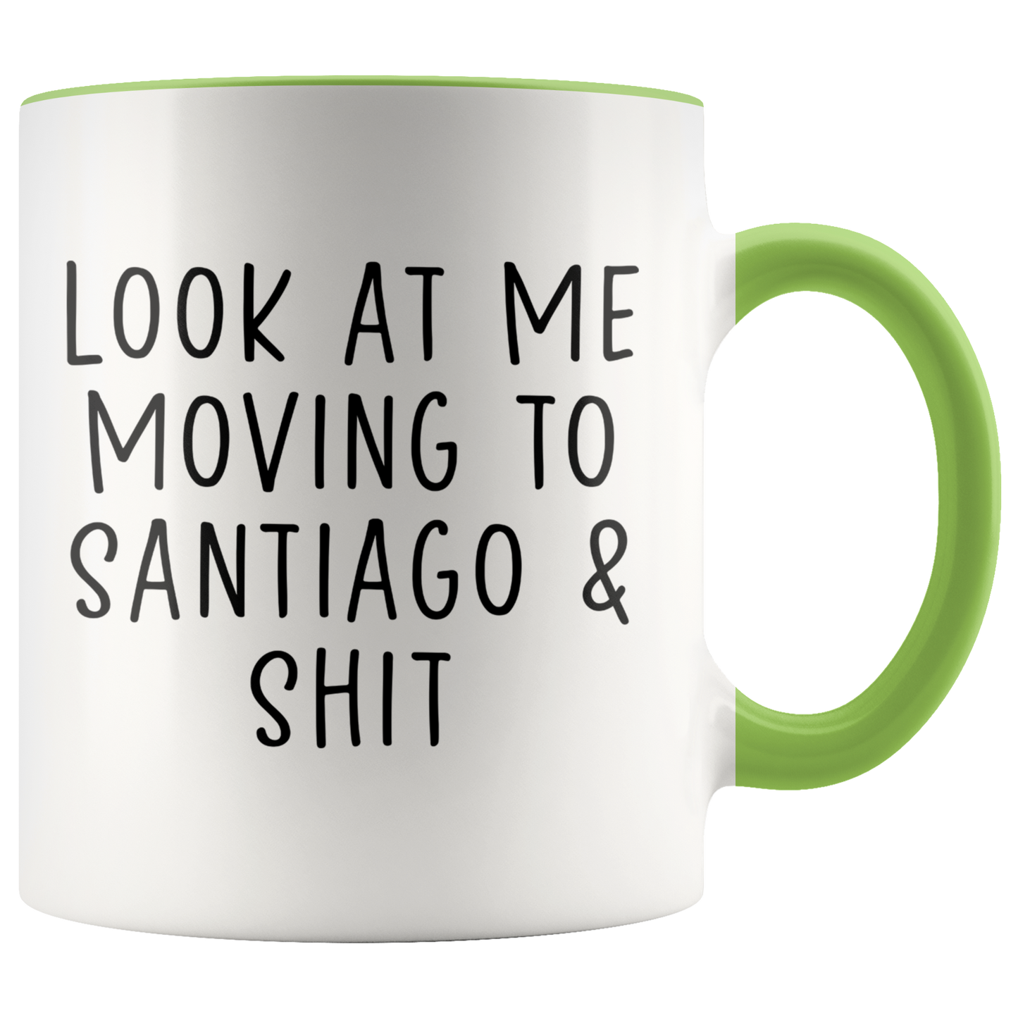 Moving to Santiago Chile Gifts, Coffee Mug, Two Tone Accent Cup, Birthday Gift for Men and Women