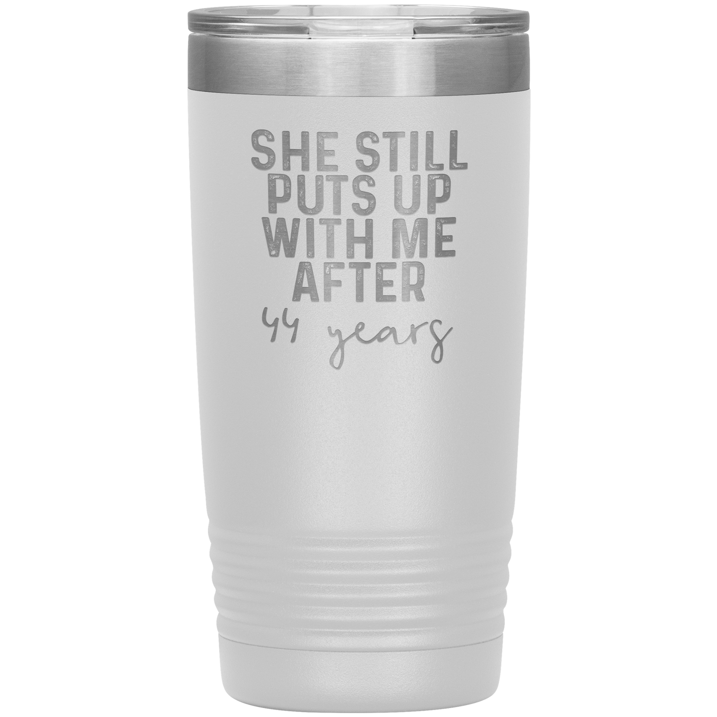 44th Anniversary Gifts for Husband and Wife, Coffee Mug, Tumbler, Birthday Gifts for Men and Women