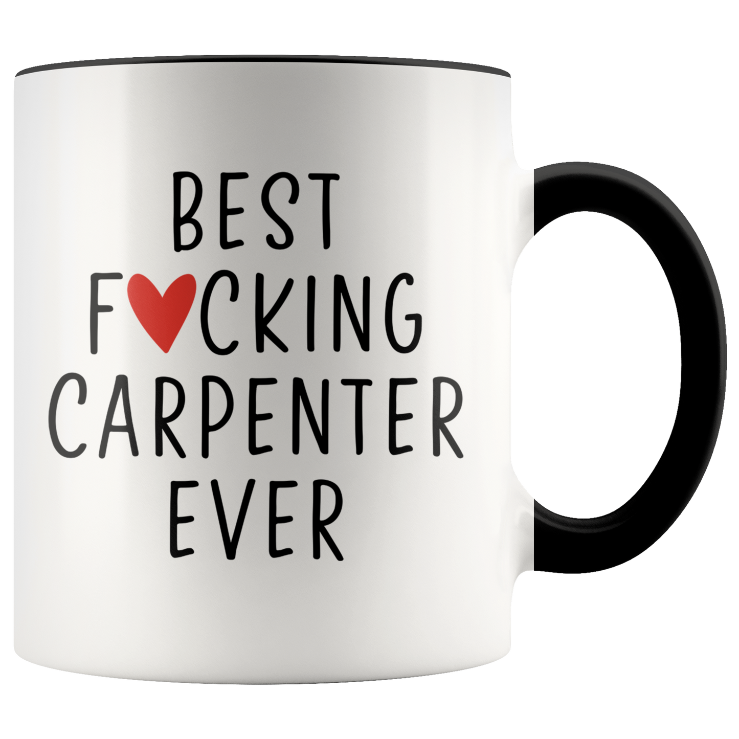 Carpenter Gifts, Coffee Mug, Two Tone Accent Cup, Birthday Gift for Men and Women