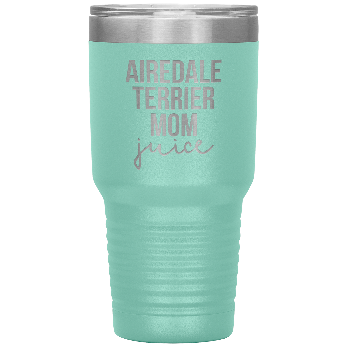 Airedale Terrier Mom Tumbler, Funny Travel Coffee Mug, Birthday Gifts for Men and Women