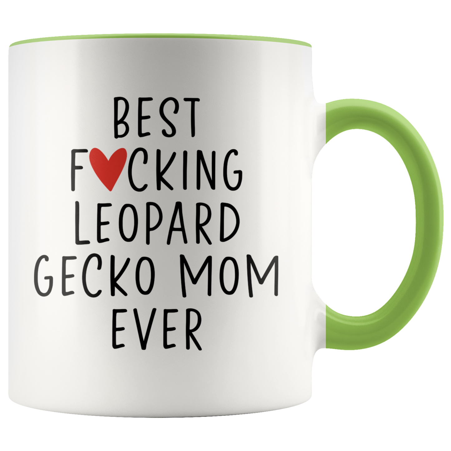 Leopard Gecko Mom Gifts, Coffee Mug, Two Tone Accent Cup, Birthday Gift for Men and Women