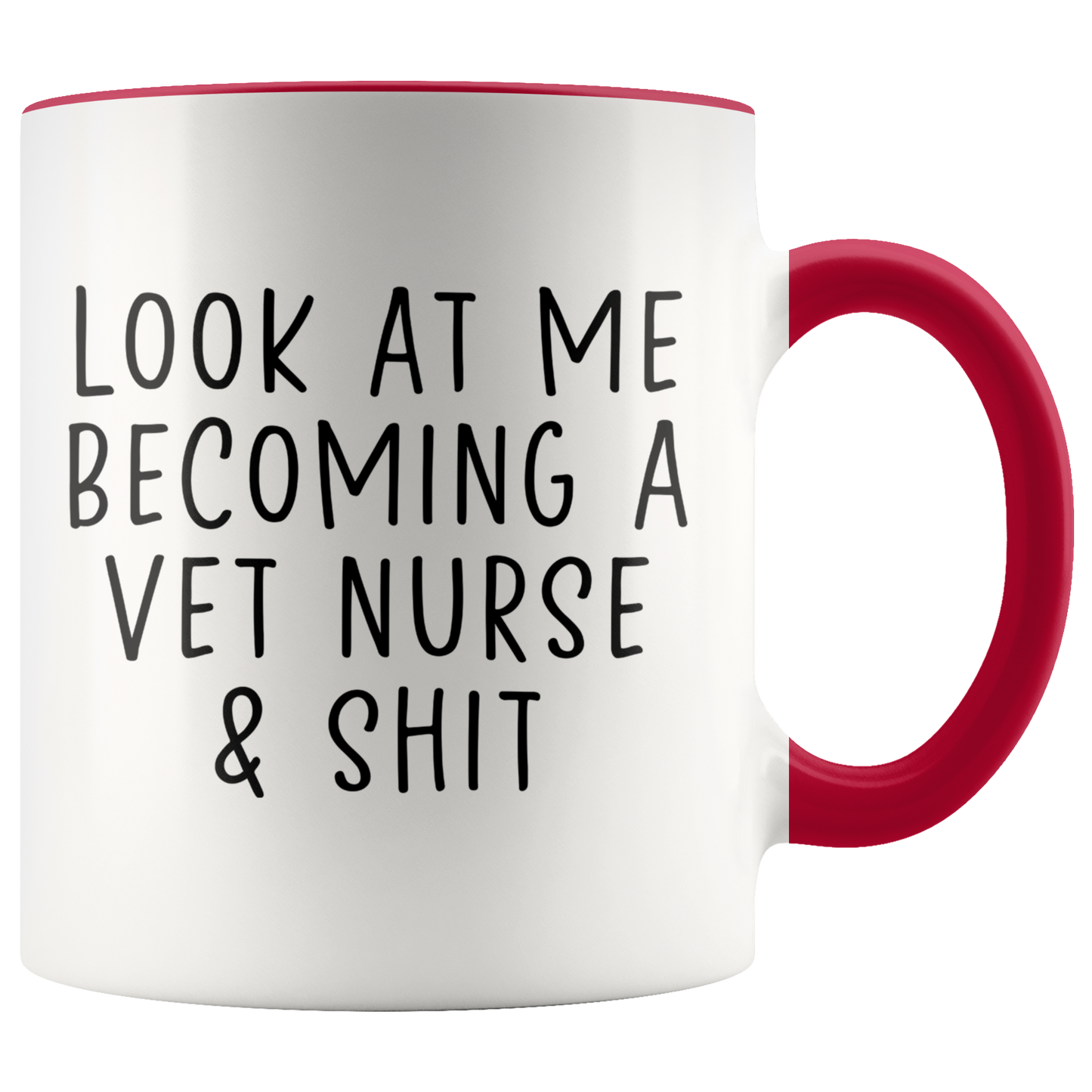 Vet Nurse Gifts, Veterinary Nursing Coffee Mug, Veterinarian Nurse Two Tone Accent Cup, Birthday Gift for Men and Women