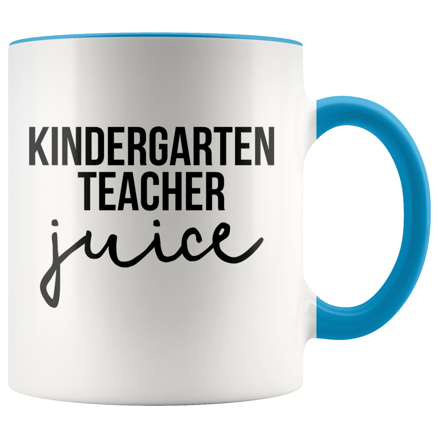 Kindergarten Teacher Gifts, Coffee Mug, Two Tone Accent Cup, Birthday Gift for Men and Women