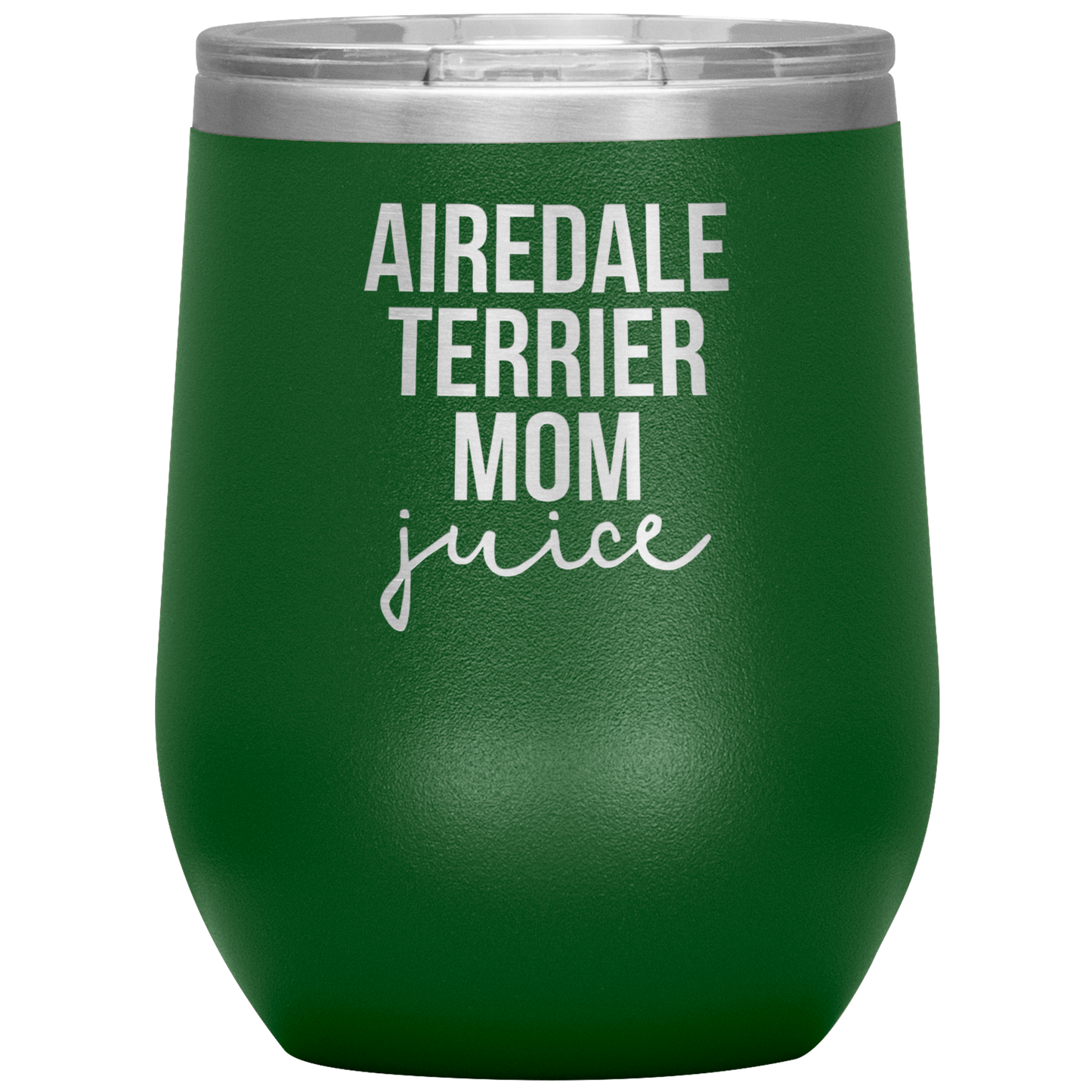 Airedale Terrier Mom Wine Tumbler, Funny Travel Wine Cup, Birthday Gifts for Men and Women