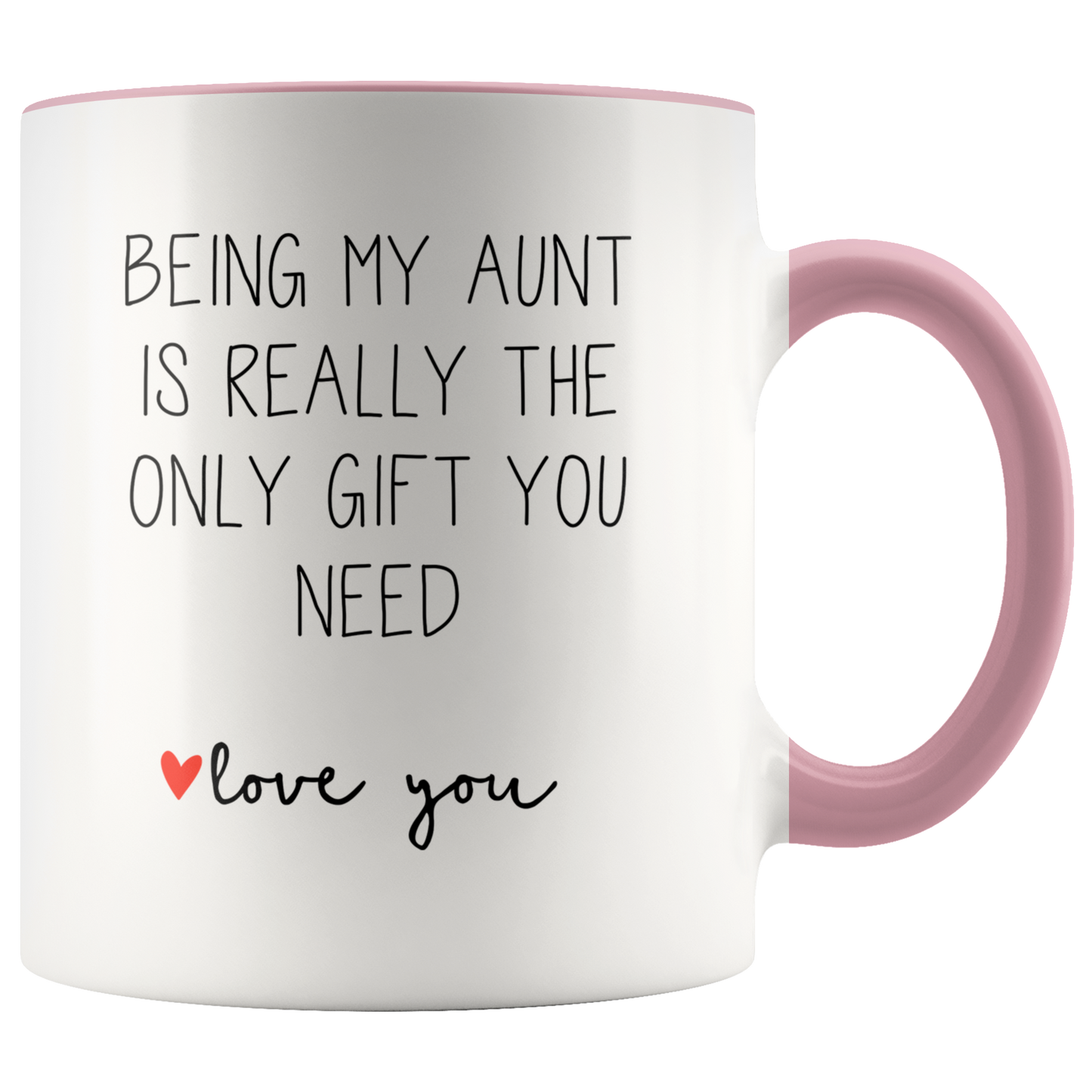 Aunt Gifts, Coffee Mug, Two Tone Accent Cup, Birthday Gift for Men and Women