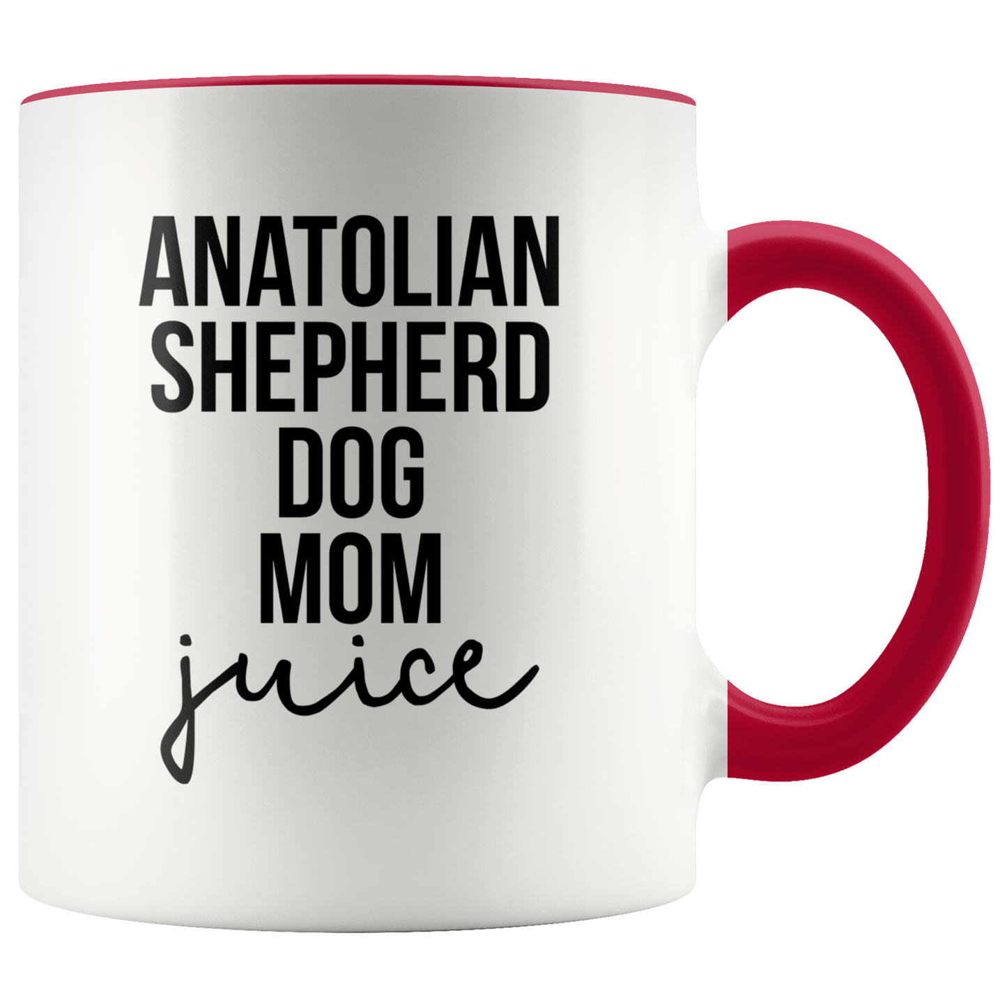 Anatolian Shepherd Dog Mom Gifts, Coffee Mug, Two Tone Accent Cup, Birthday Gift for Men and Women