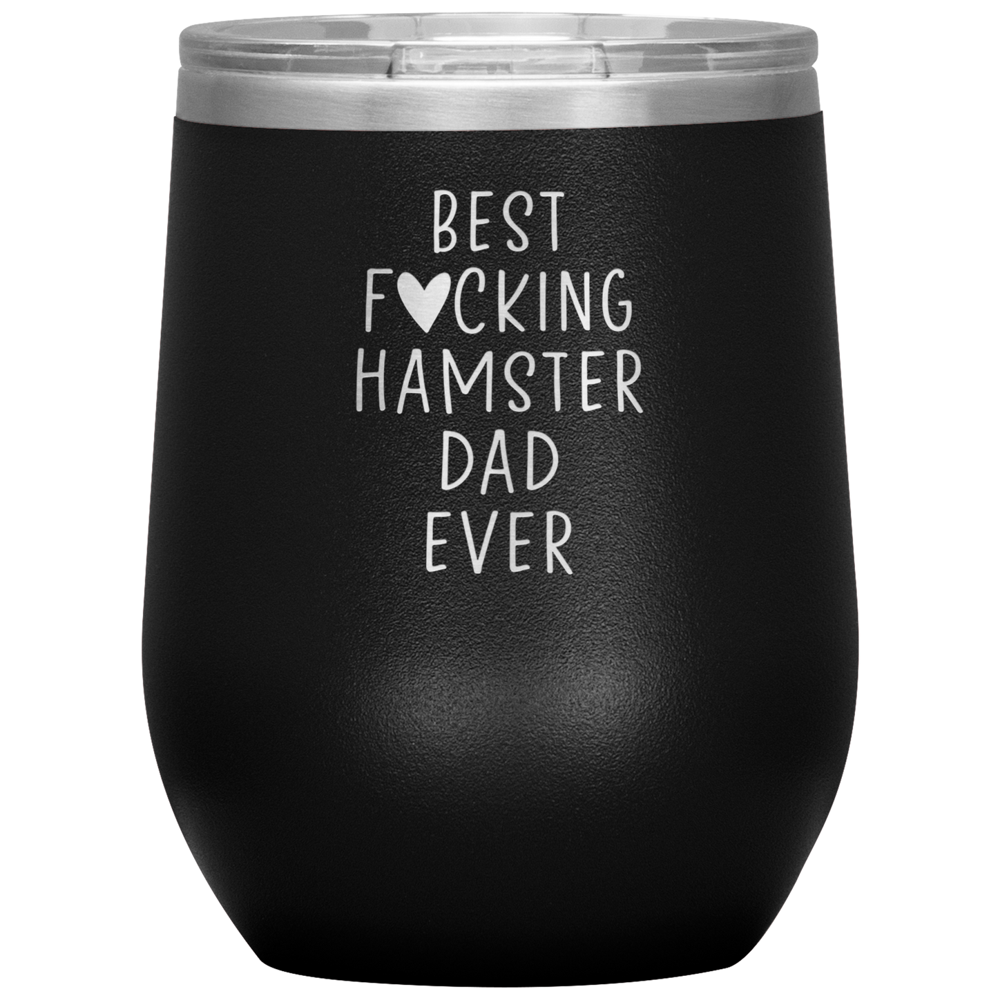 Hamster Dad Wine Tumbler, Hamster Dad Gifts, Travel Wine Cup, Birthday Gifts for Men and Women