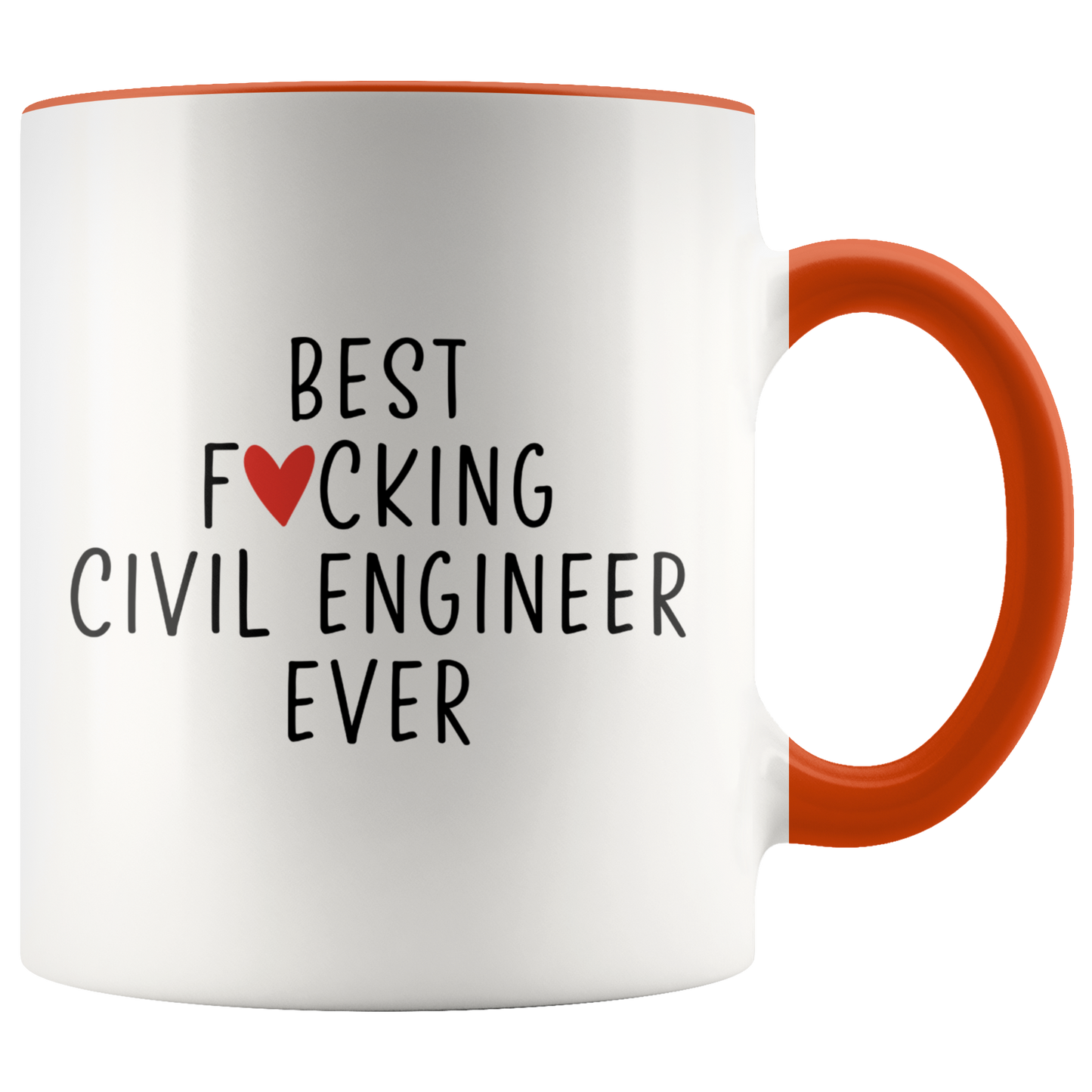 Civil engineer Gifts, Coffee Mug, Two Tone Accent Cup, Birthday Gift for Men and Women