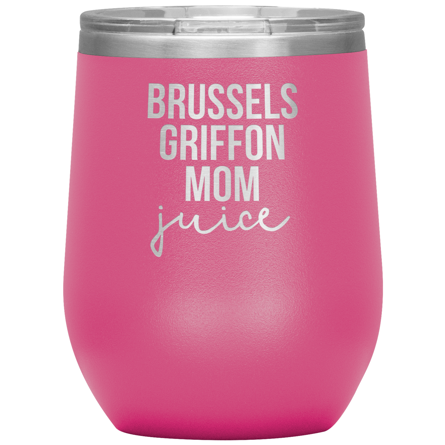 Bruxelles Griffon Maman Vin Tumbler, Bruxelles Griffon Maman Cadeaux, Coupe du vin de voyage, cadeaux d'anniversaire pour hommes et femmes