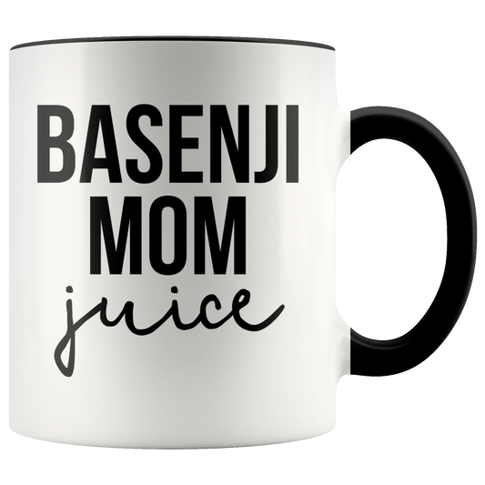 Basenji Mom Gifts, Coffee Mug, Two Tone Accent Cup, Birthday Gift for Men and Women