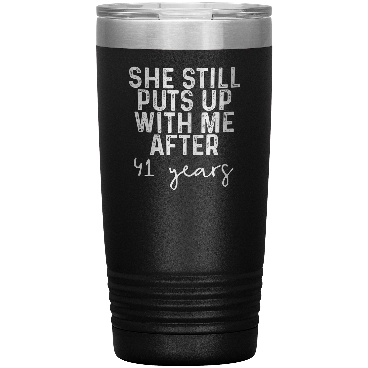 41st Anniversary Gifts for Husband, Coffee Mug, Tumbler, Birthday Gifts for Men and Women