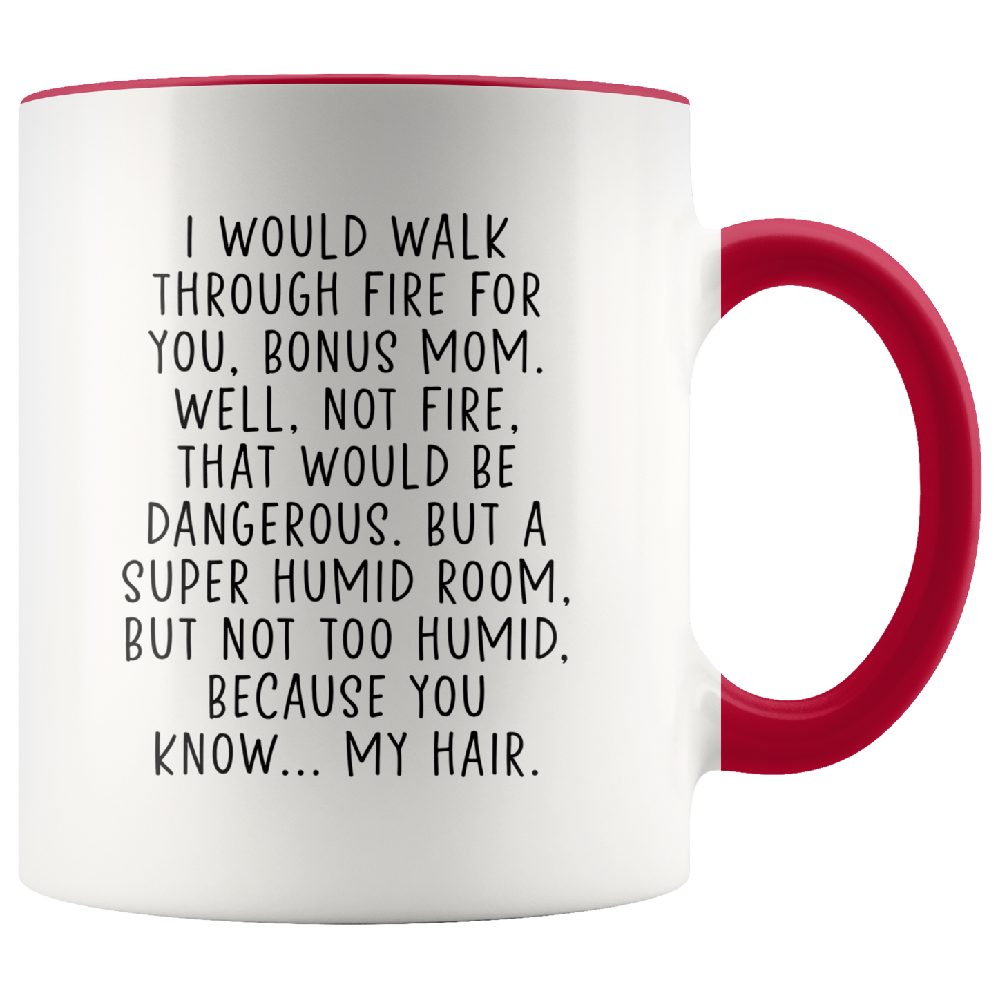 Bonus mom Gifts, Stepmom Coffee Mug, Two Tone Accent Cup, Birthday Gift for Men and Women