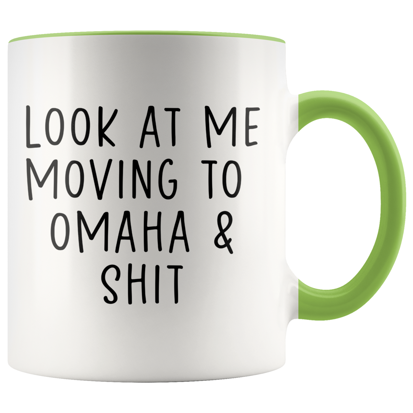 Moving to Omaha Nebraska Gifts, Coffee Mug, Two Tone Accent Cup, Birthday Gift for Men and Women