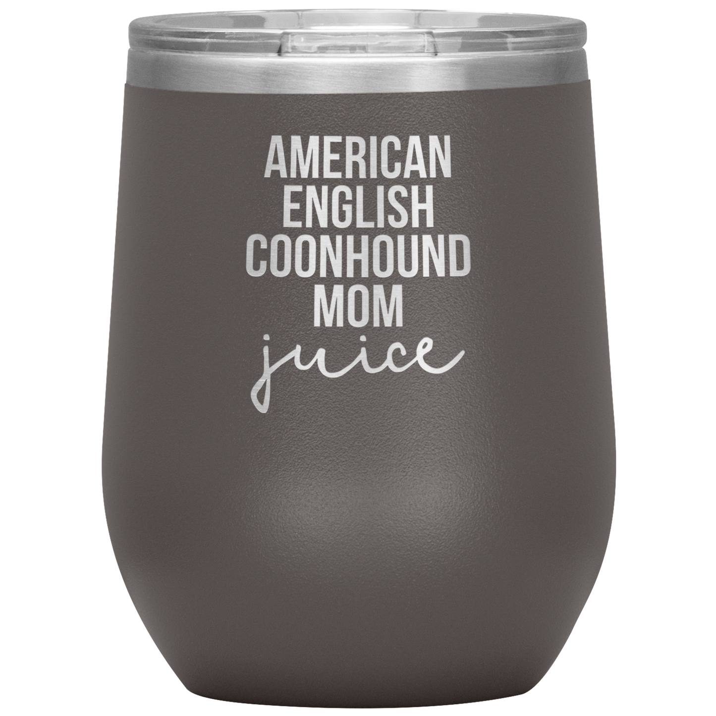 American English Coonhound Mom Wine Tumbler, Funny Travel Wine Cup, Birthday Gifts for Men and Women