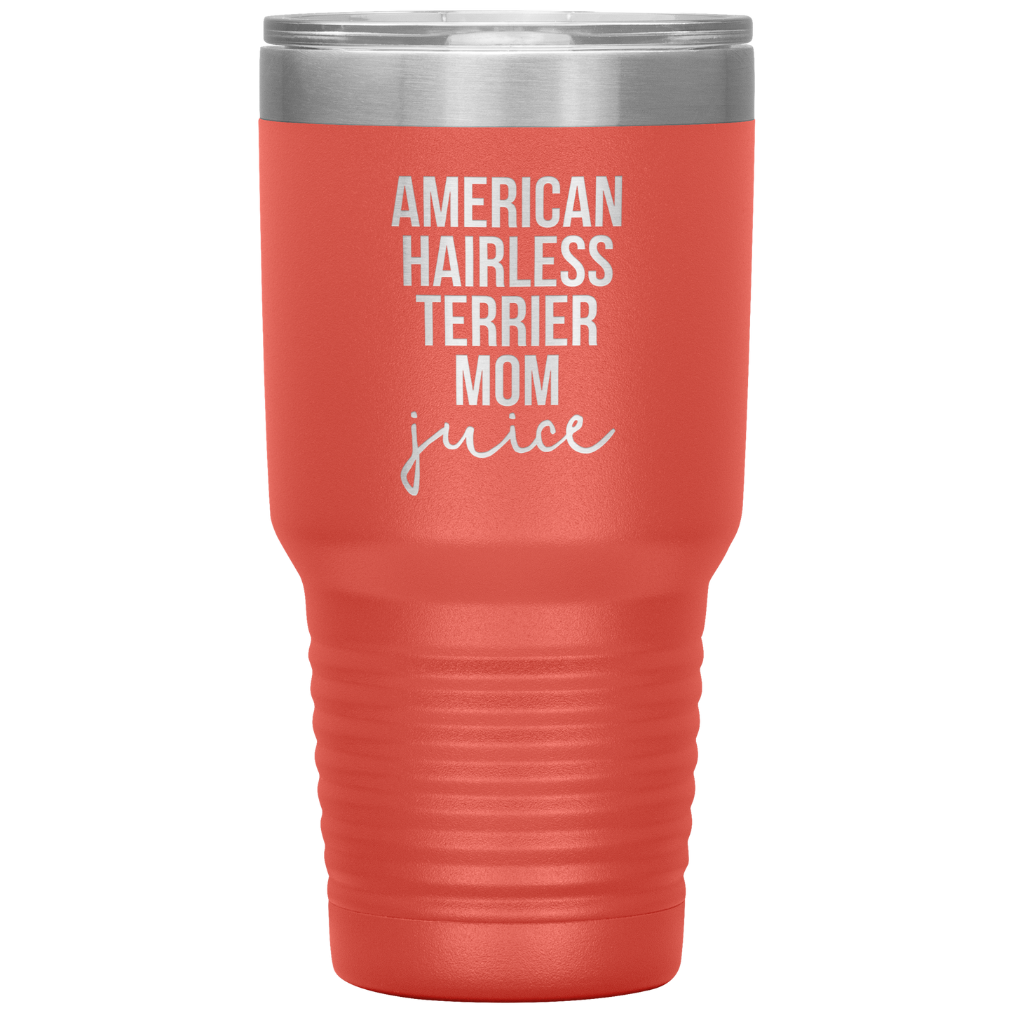 American Hairless Terrier Mom Tumbler, Funny Travel Coffee Mug, Birthday Gifts for Men and Women