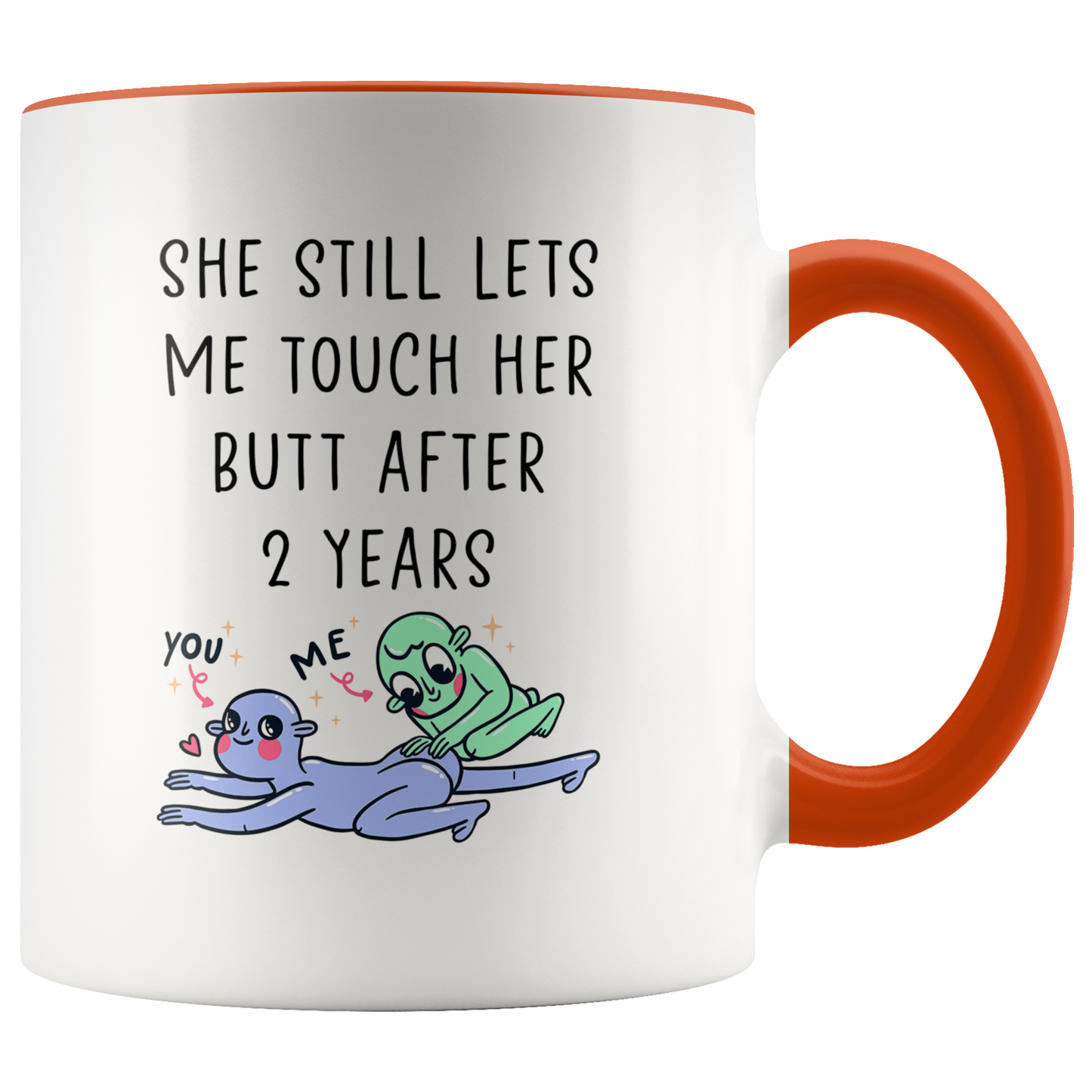 2nd Anniversary Husband Accent Mug, 2 Year Anniversary Gifts, Coffee Mug, Birthday Gifts for Men and Women