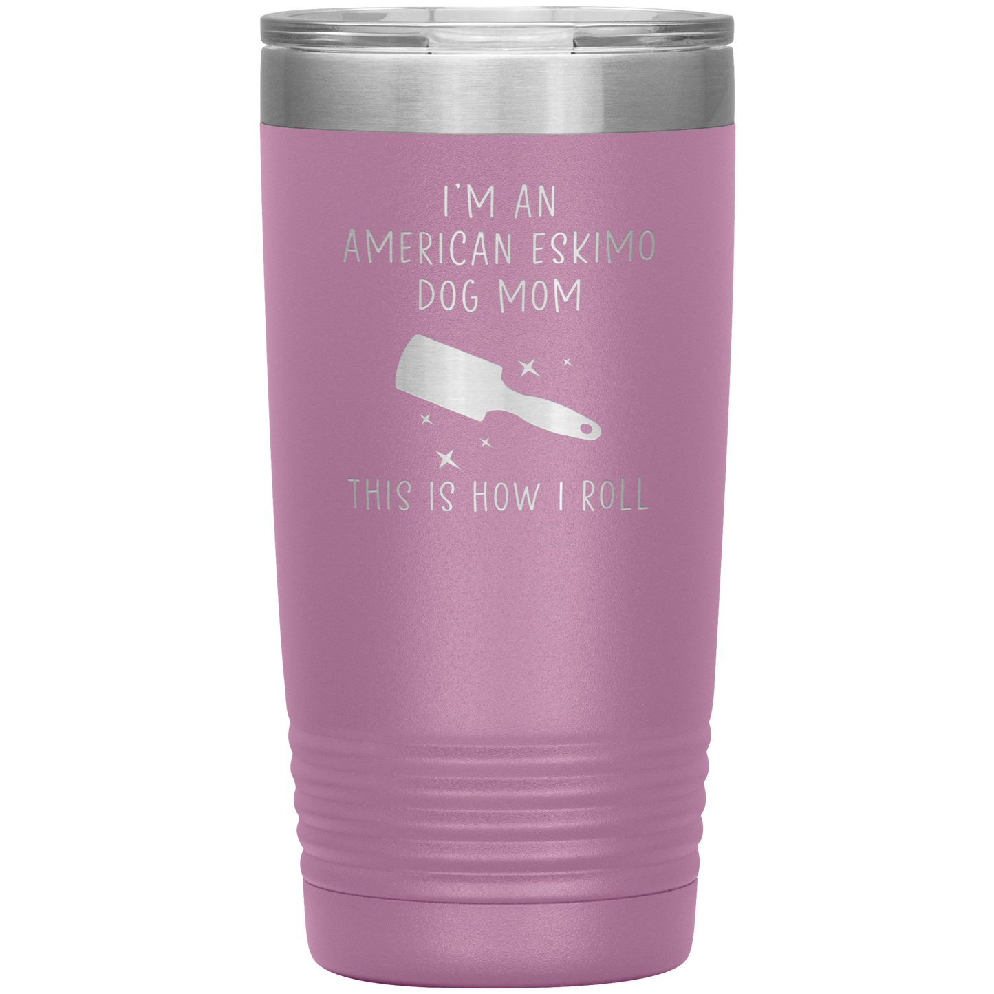 American Eskimo Dog Mom Tumbler, Funny Travel Coffee Mug, Birthday Gifts for Men and Women