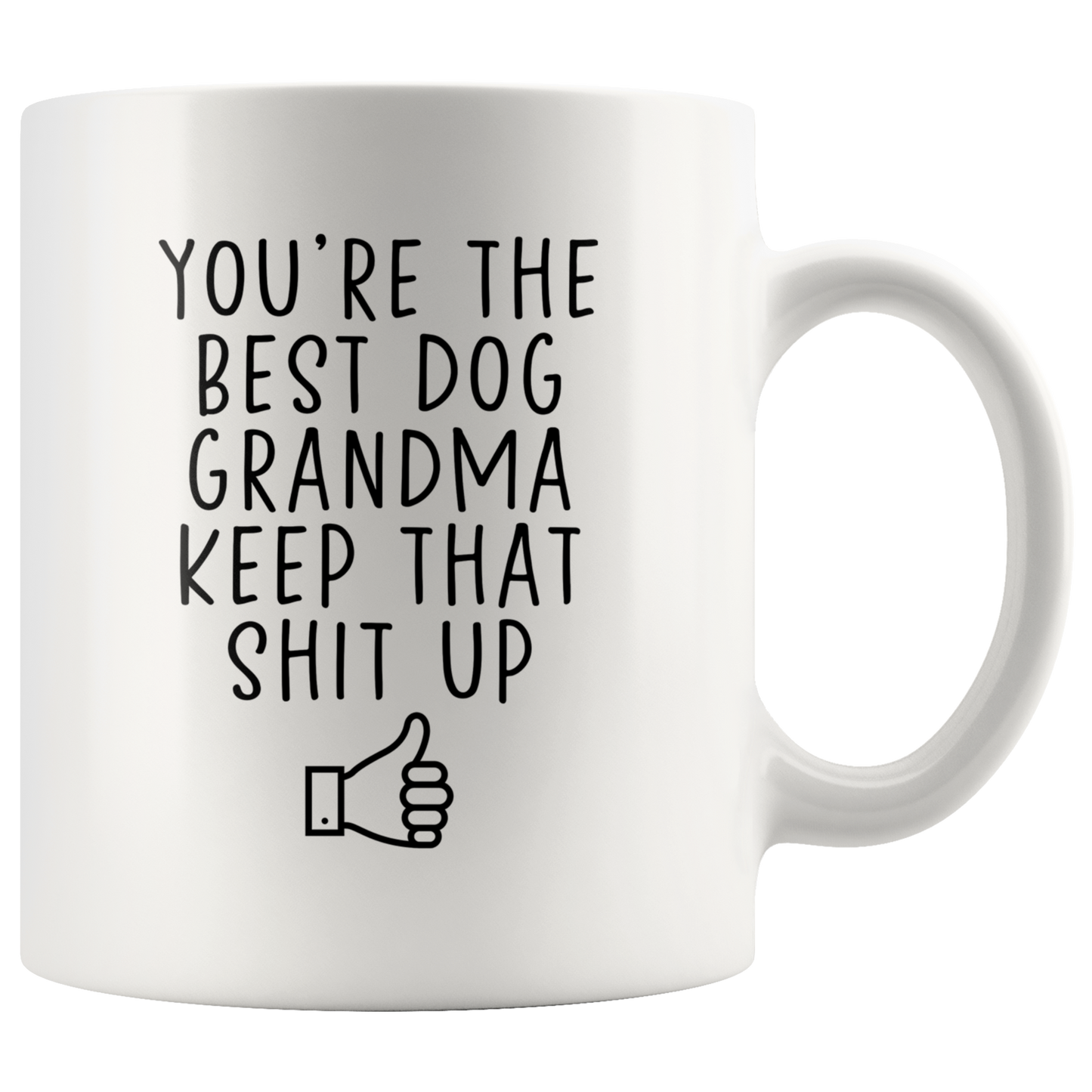 Dog Grandma Gifts, Coffee Mug, Two Tone Accent Cup, Birthday Gift for Men and Women