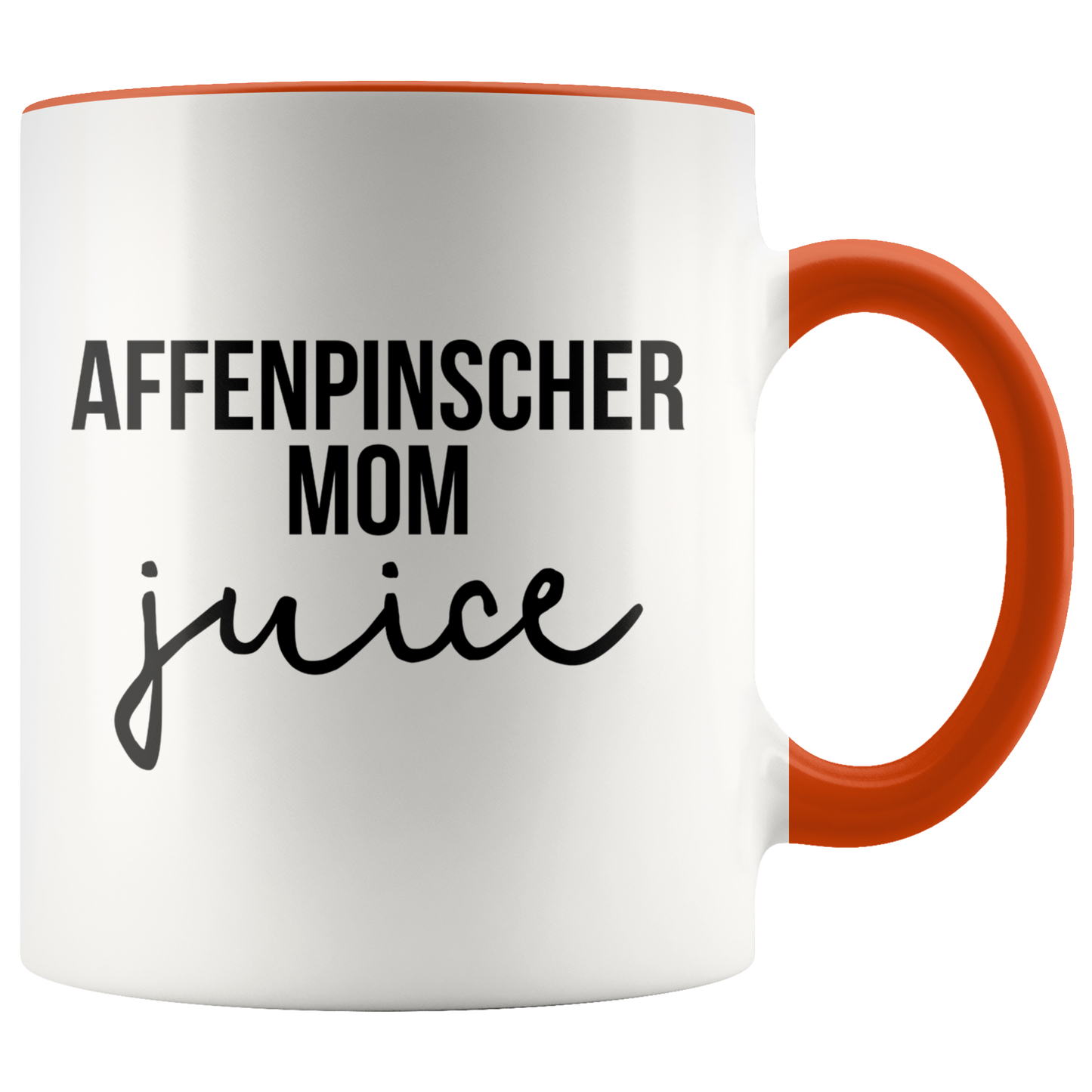 Affenpinscher Mom Gifts, Affenpinscher Mom Coffee Mug, Two Tone Accent Cup, Birthday Gift for Men and Women