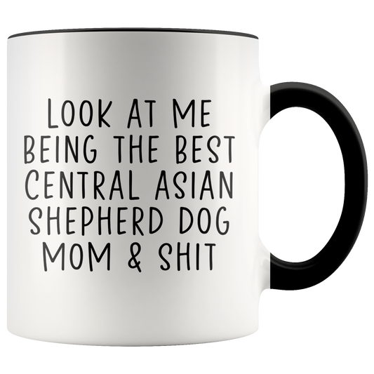 Central Asian Shepherd Dog Mom Gifts, Coffee Mug, Two Tone Accent Cup, Birthday Gift for Men and Women