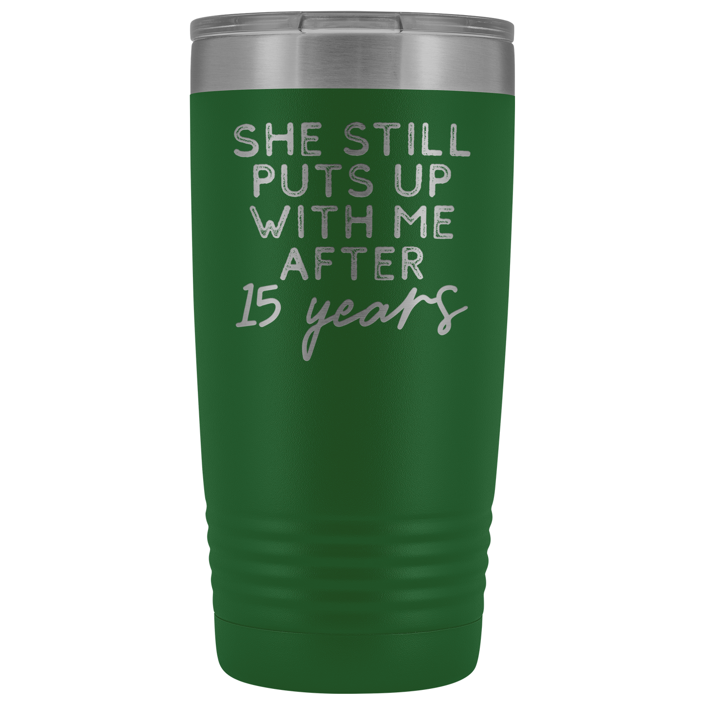 15th Anniversary Gift 15 Year Wedding Anniversary Coffee Mug Funny Husband Tumbler Gifts for Him Crystal Anniversary for Men Cup