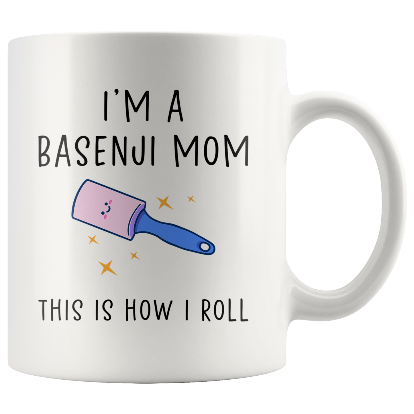 Basenji Mom Gifts, Coffee Mug, Two Tone Accent Cup, Birthday Gift for Men and Women